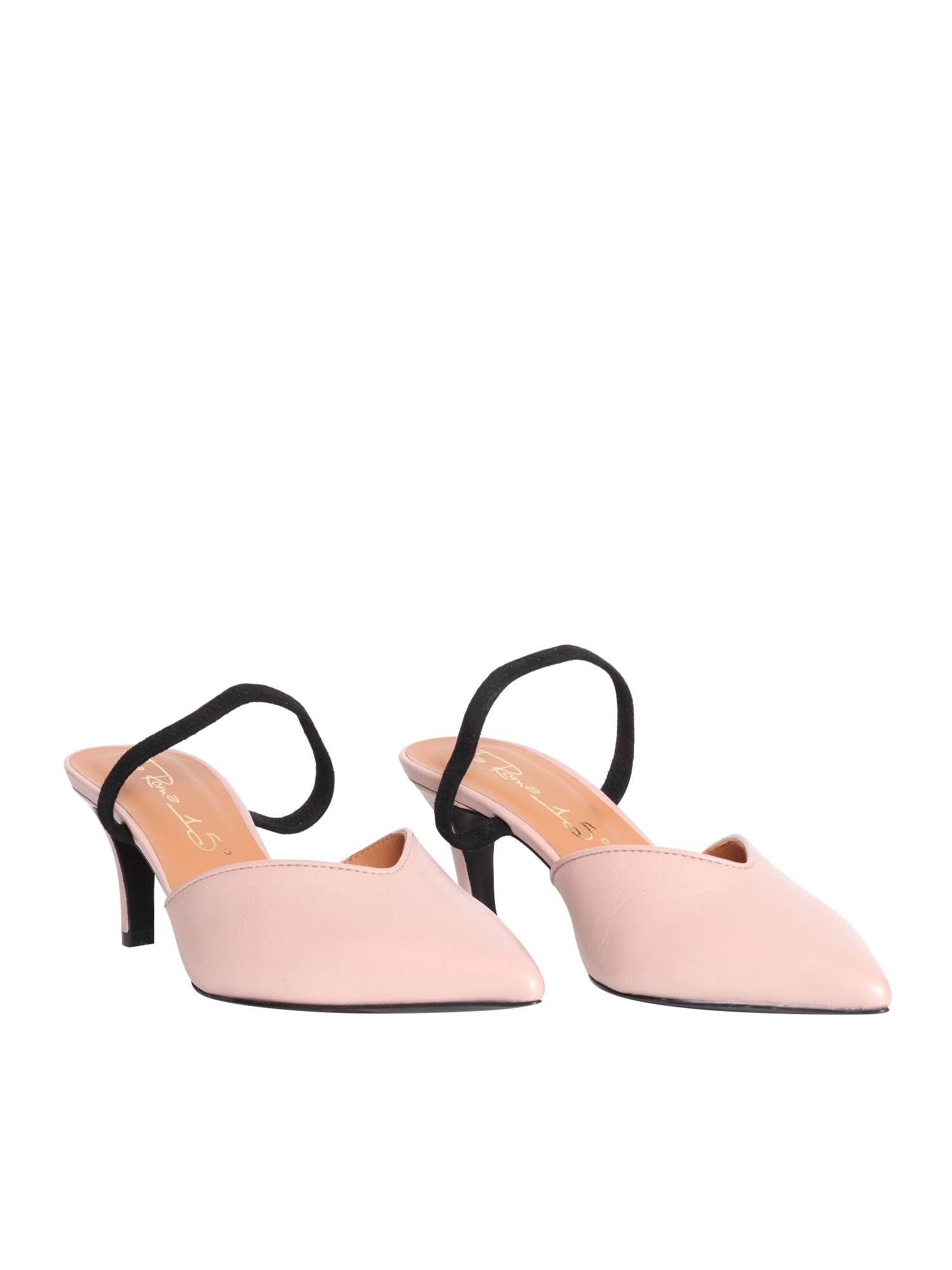 Via Roma 15 Pink Slingback With Strap In Pink