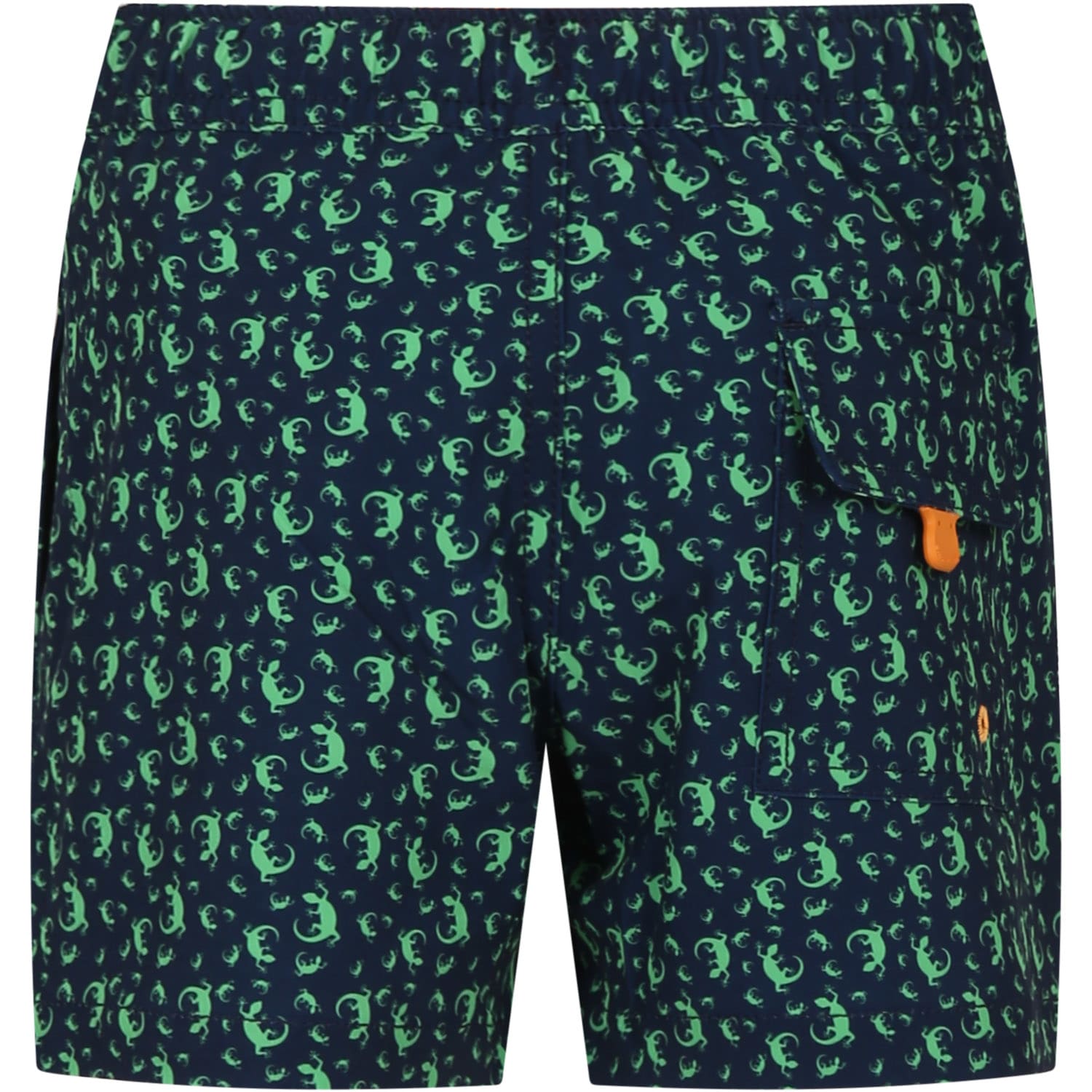 Shop Save The Duck Blue Getu Swim Shorts For Boy With Gecko Print