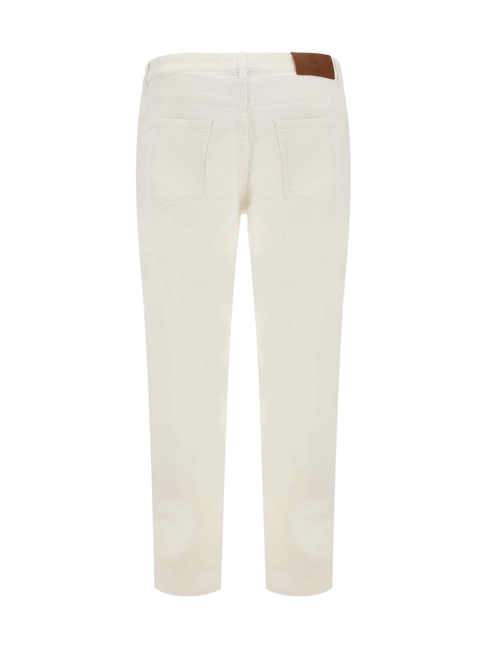 Shop Brunello Cucinelli Pants In White