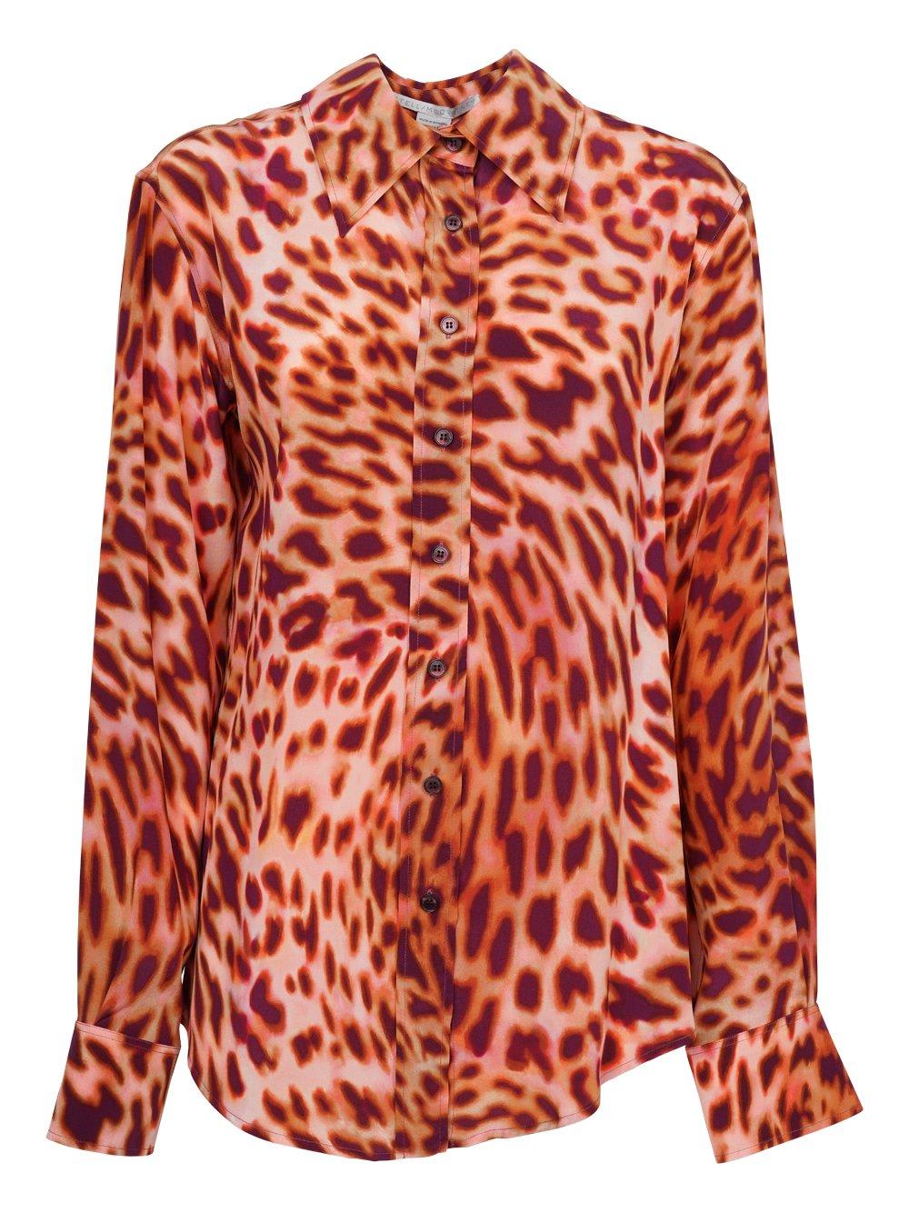 Stella McCartney Leopard-printed Short-sleeved Shirt