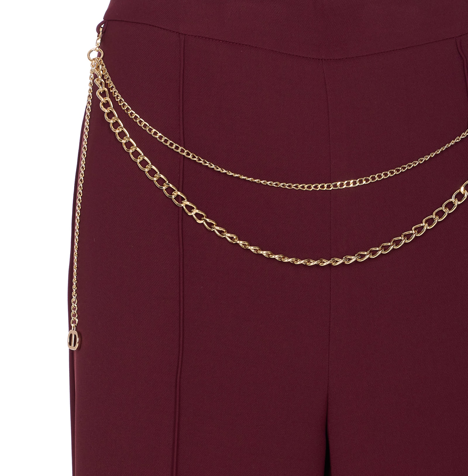 Twinset Pants In Burgundy