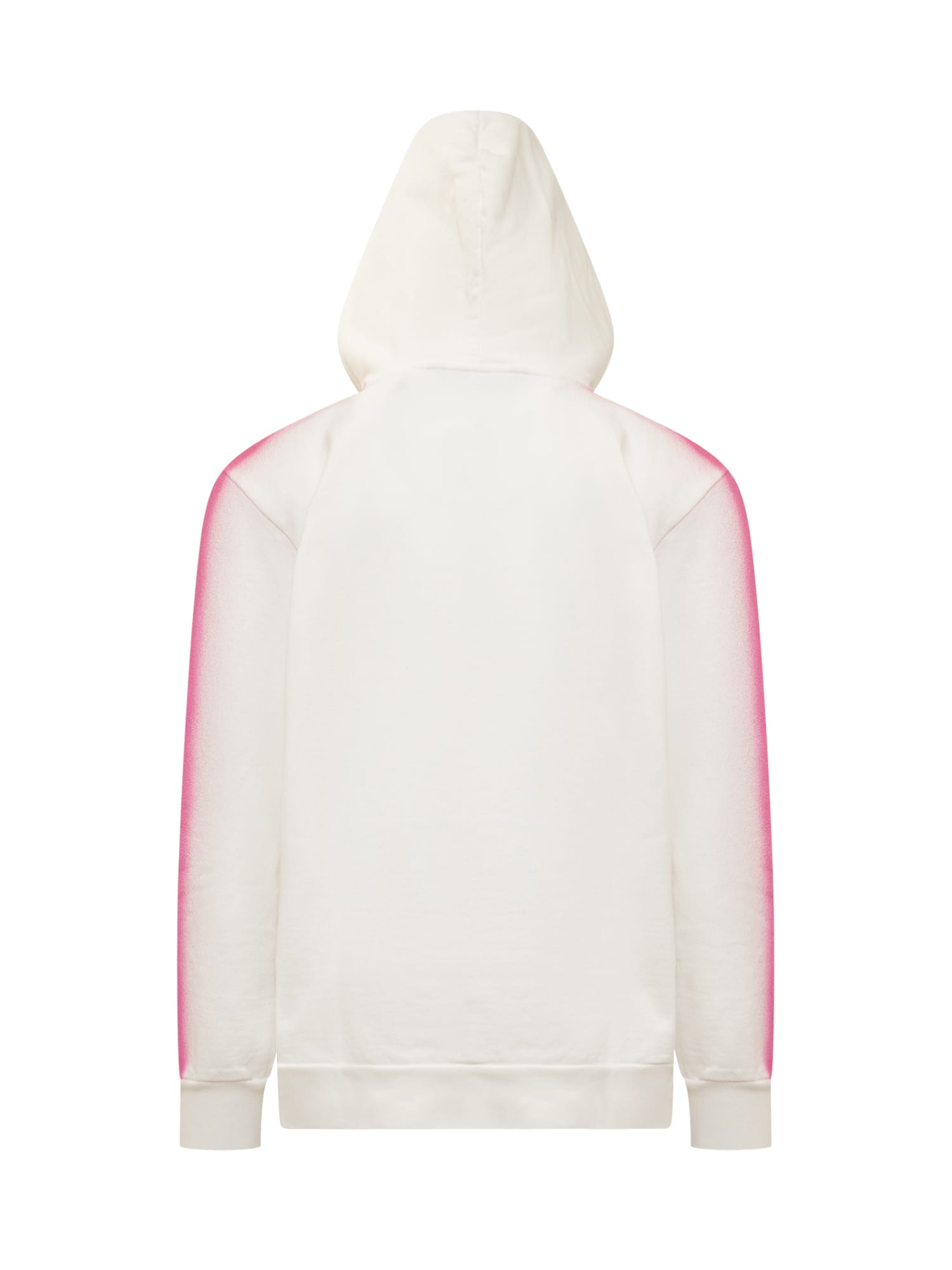 Shop Palm Angels Spayed Palm Hoodie In White Multi