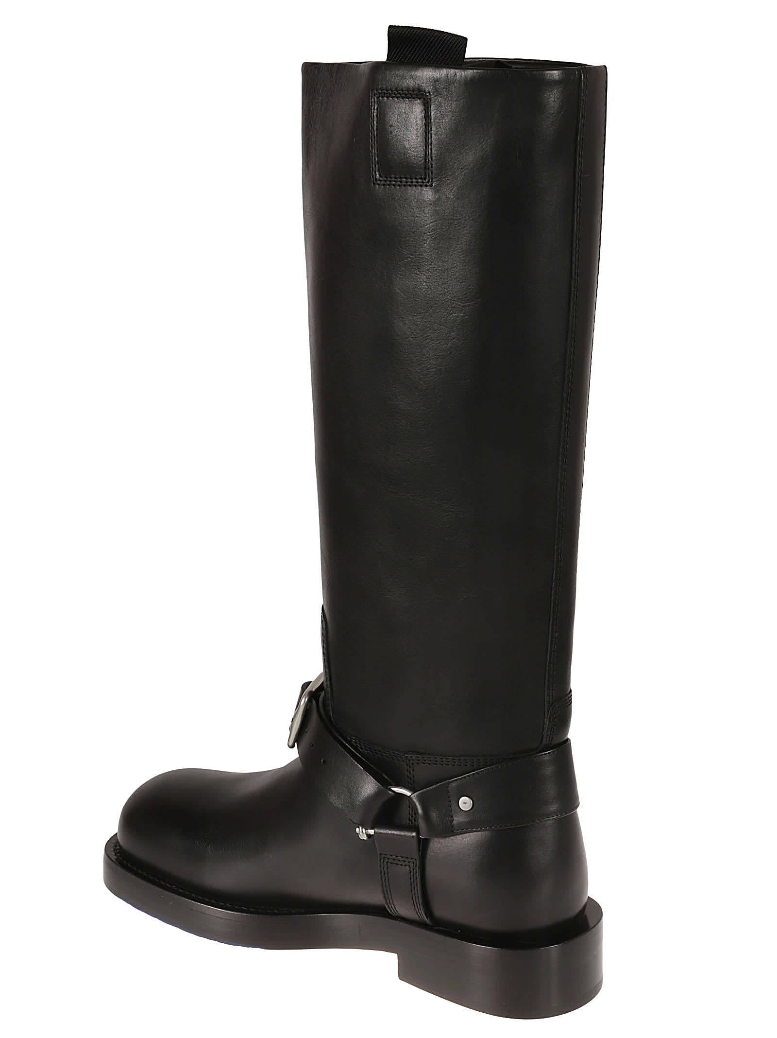 Shop Burberry Ankle Buckle Strap Boots In Black
