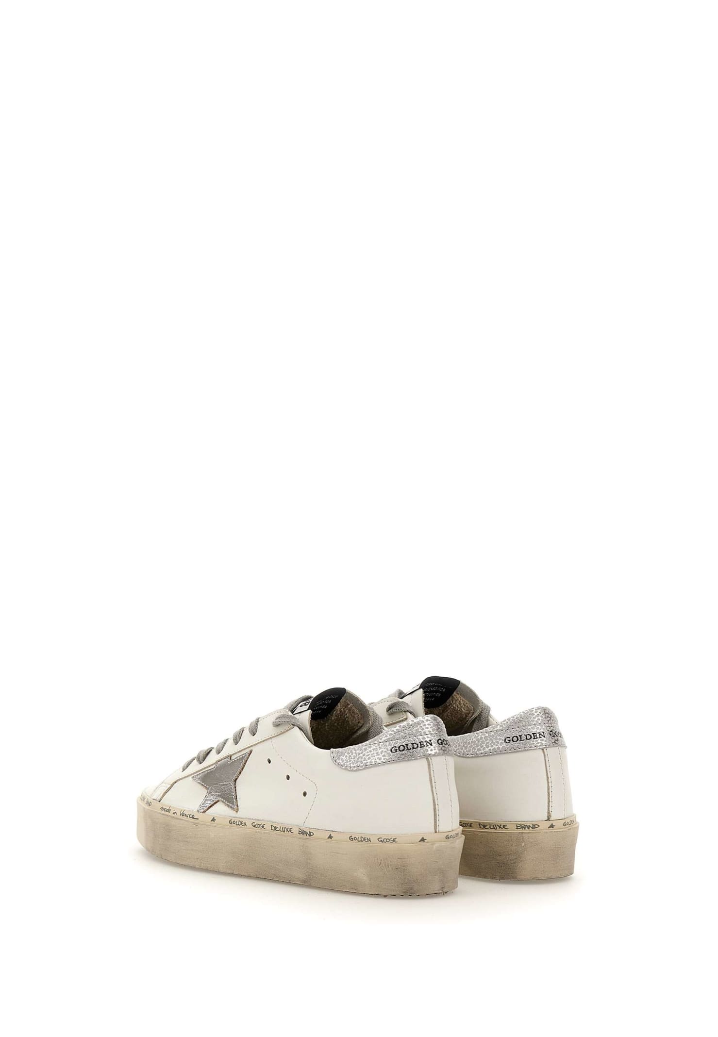 Golden Goose Hi Star Sneakers Gwf00118.f004130.11386 In White/silver