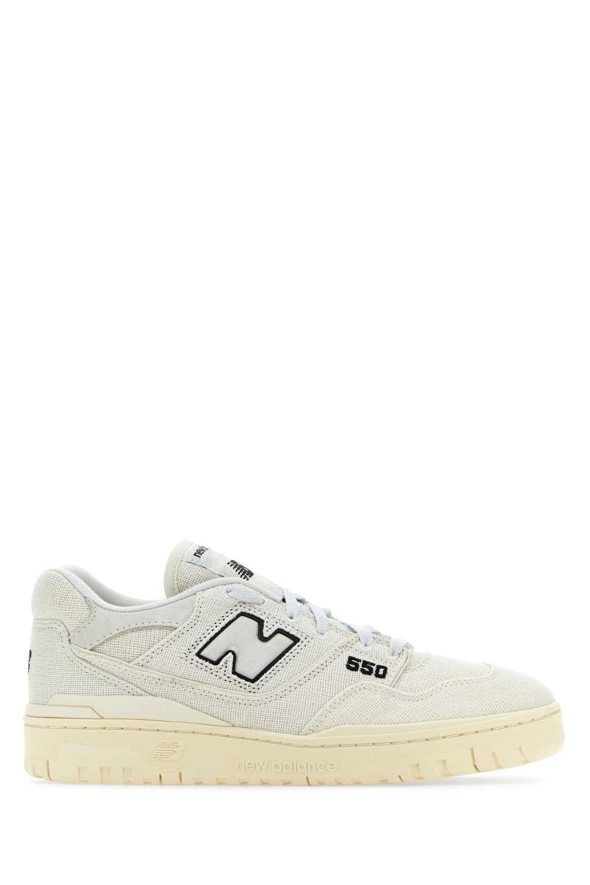 Shop New Balance Ivory Canvas 550 Sneakers In Seasalt