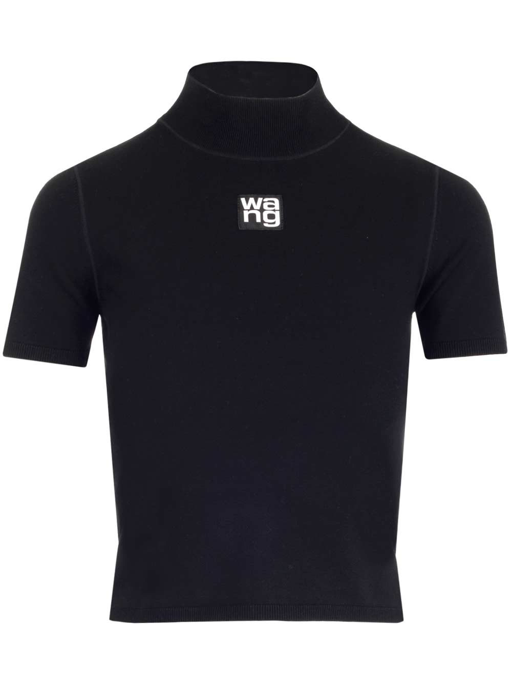 Shop Alexander Wang T Viscose Fitted Top In Black
