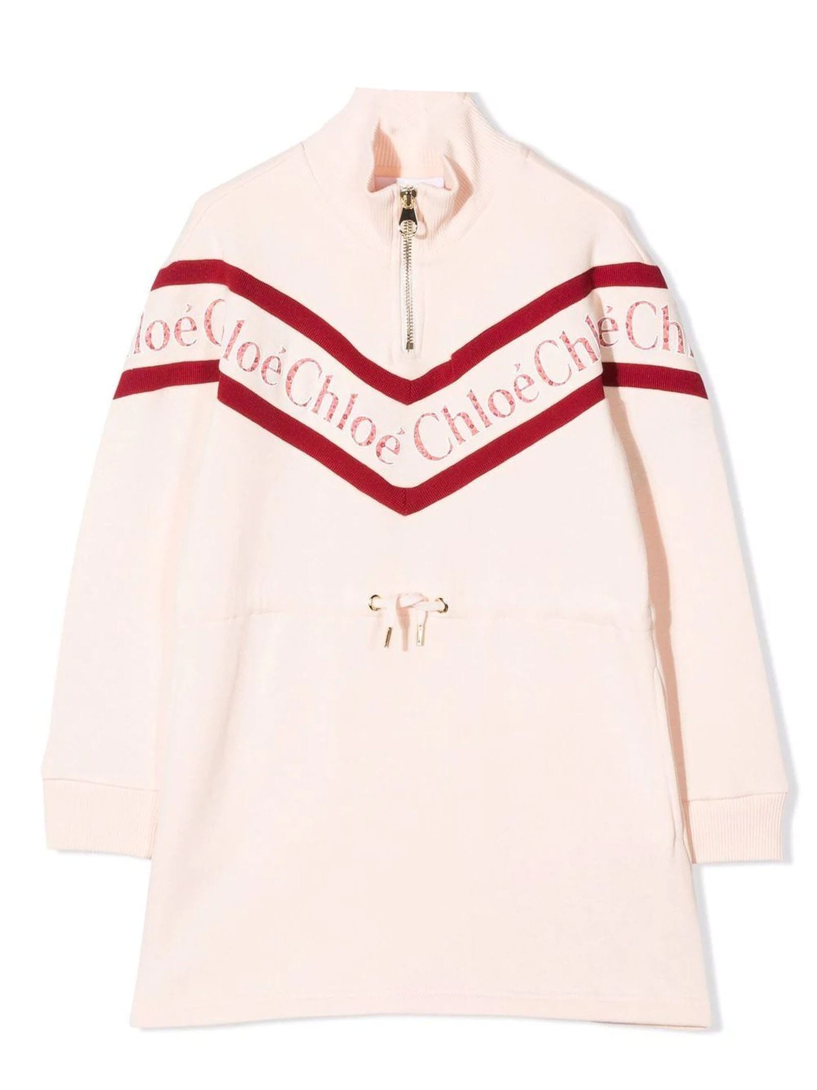 Chloé Pale-pink Cotton Pull-over Dress