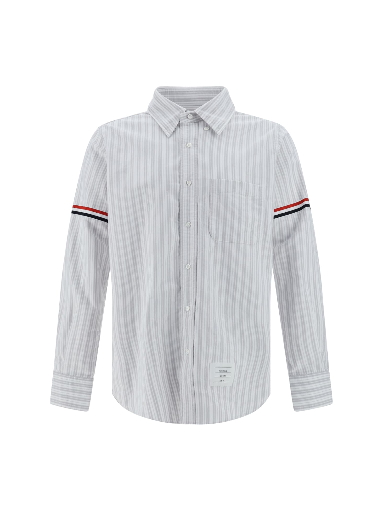 Shop Thom Browne Shirt In Med Grey
