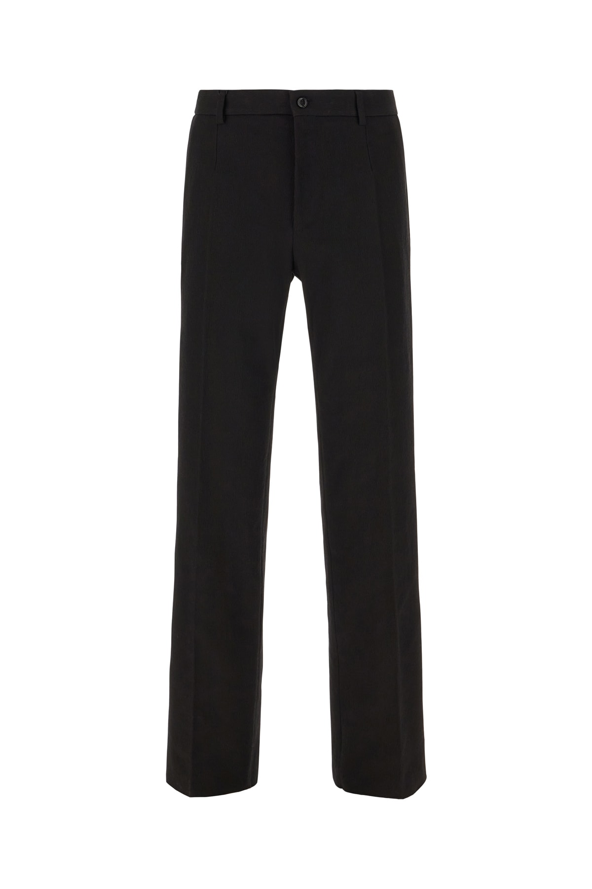 Dolce & Gabbana Black Stretch Cotton Blend Pants In Blue