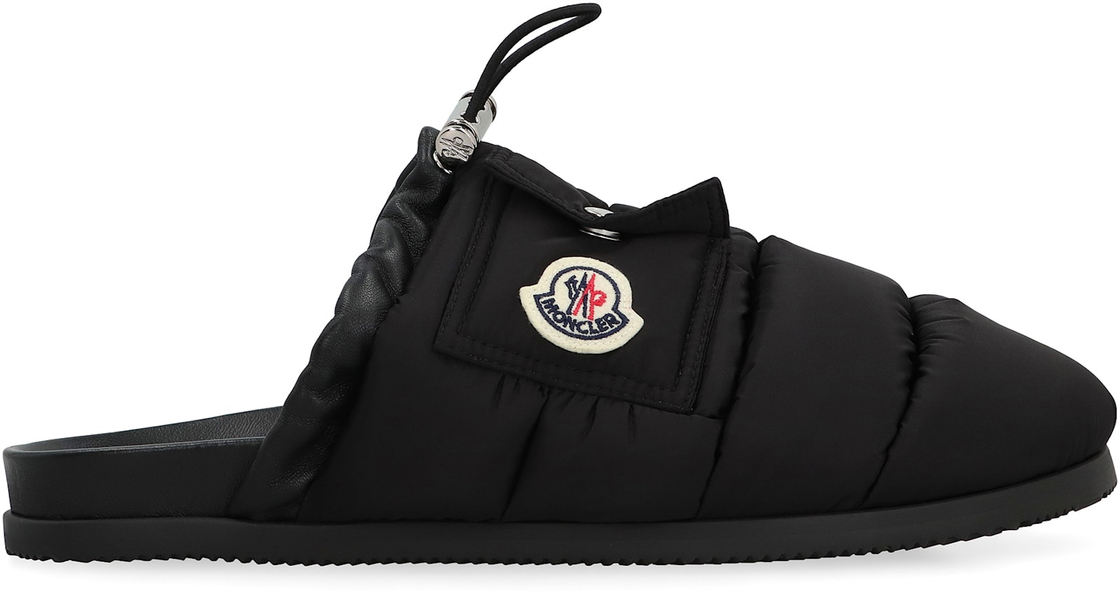 Shop Moncler Mon Pocket Mules In Black