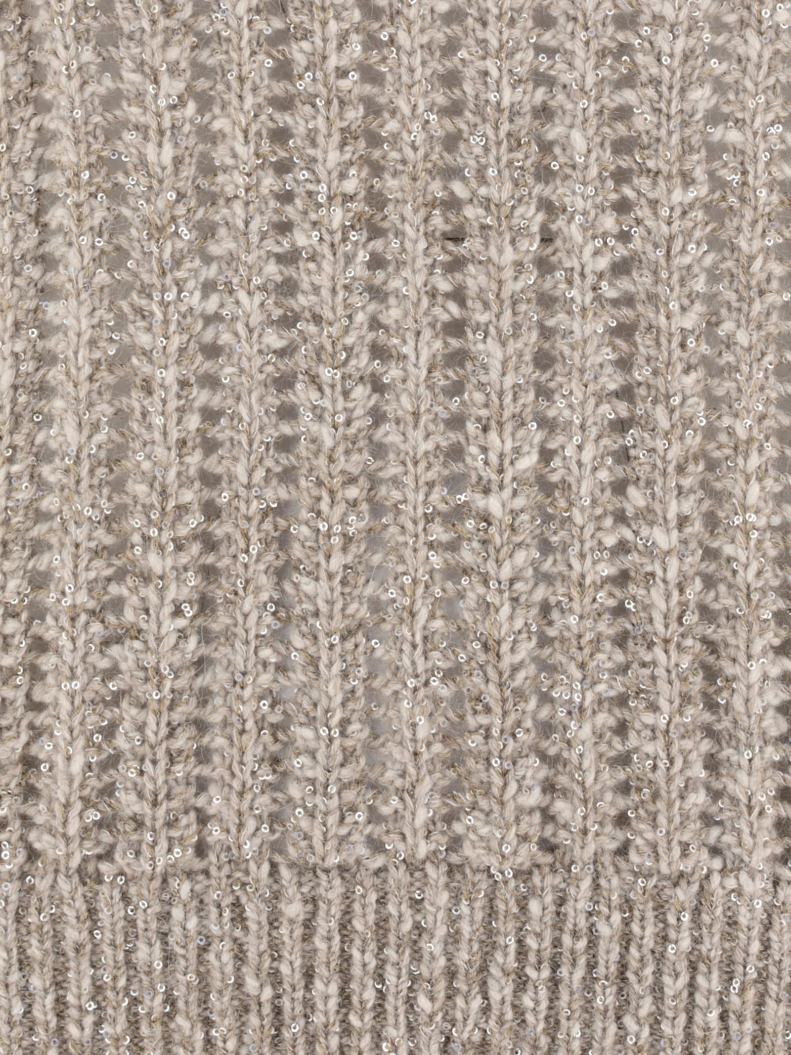 Brunello Cucinelli Beige Wool And Cashmere Sweater In Neutral