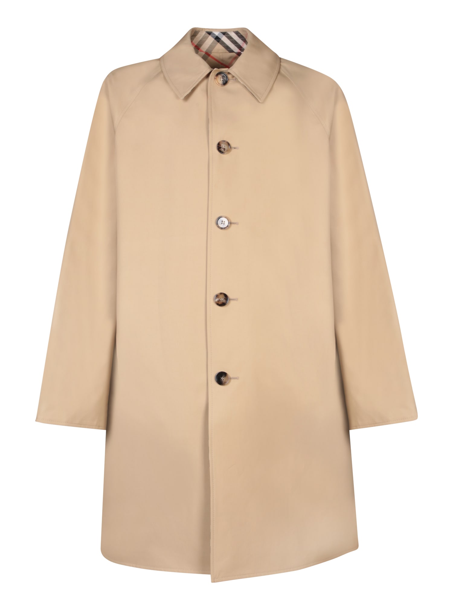 Burberry Reversible Gabardine Car Coat In Beige