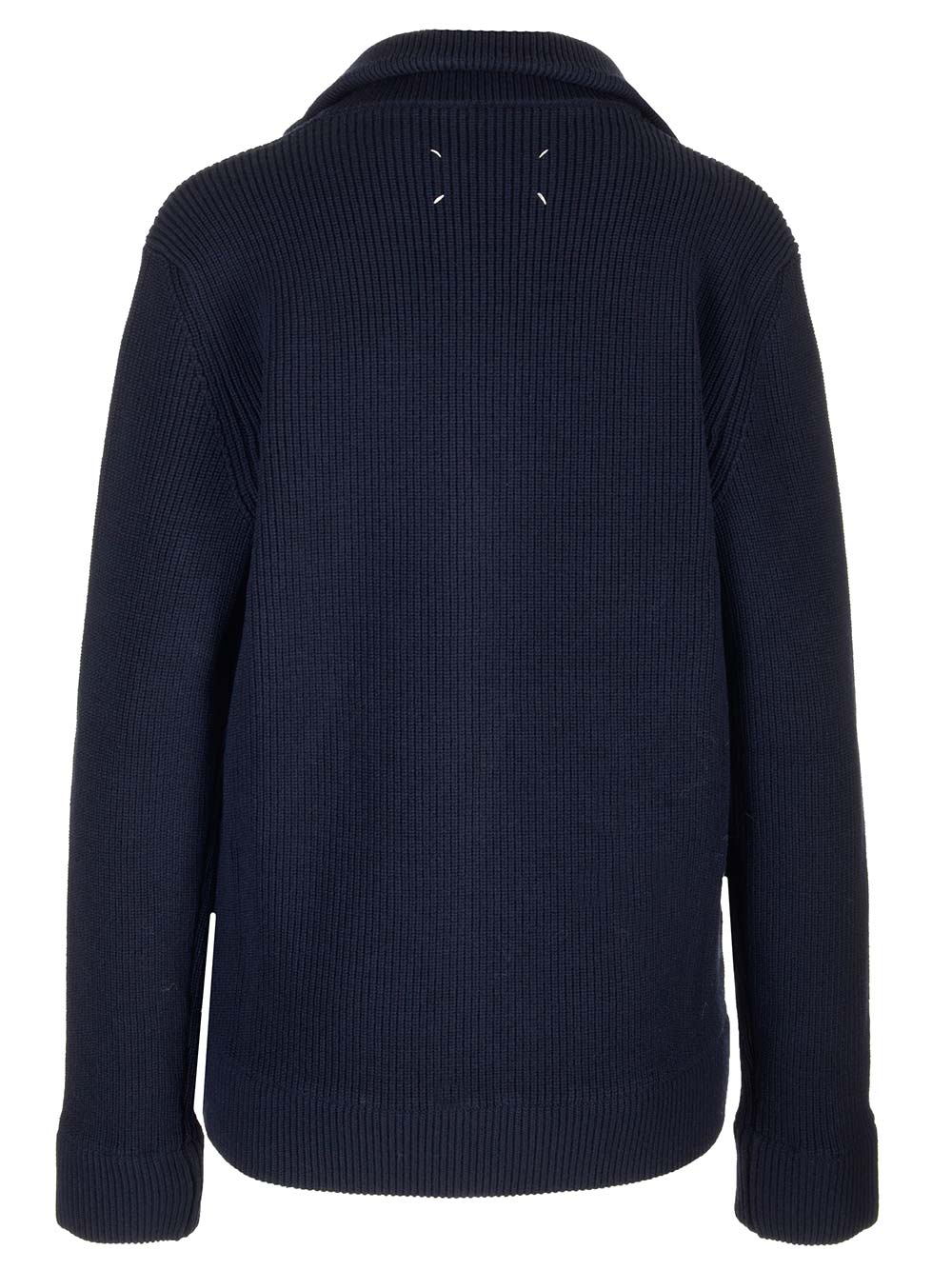 Shop Maison Margiela Zipped Cardigan In Blue