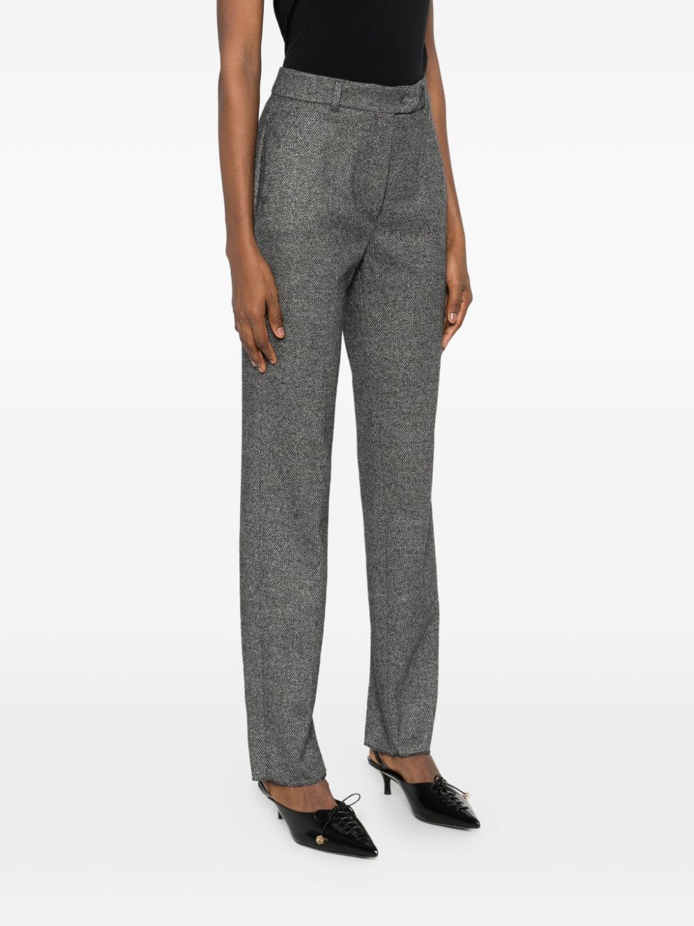 Max Mara Trousers With Embossed Pattern In Multi