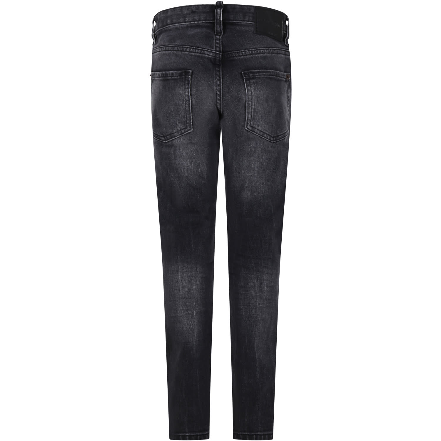 Shop Dsquared2 Black Jeans For Boy With Logo