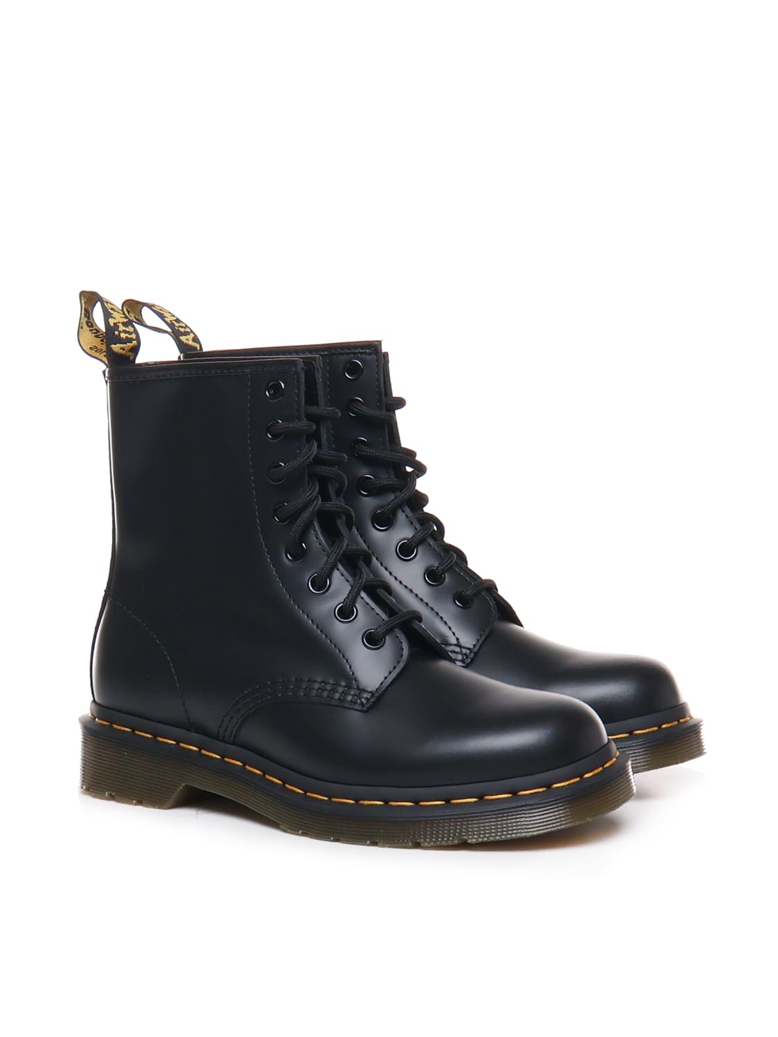 Shop Dr. Martens' Boots 1460 In Black Smooth