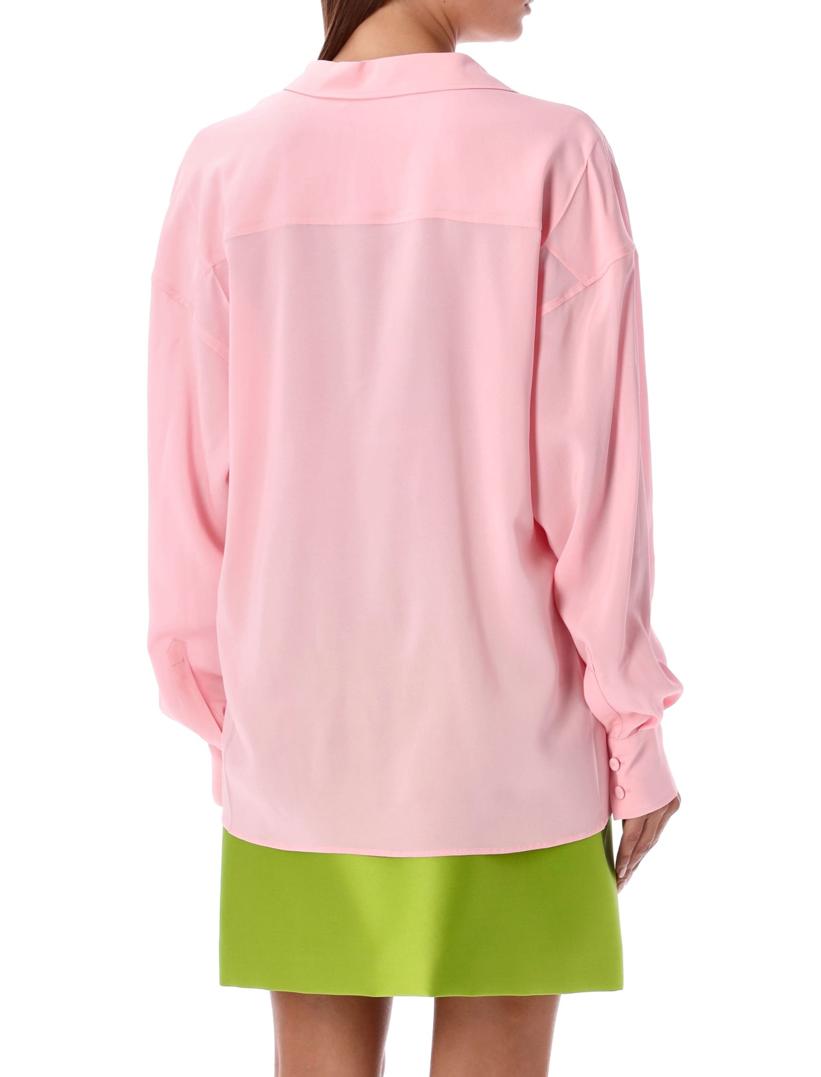 Shop Philosophy Di Lorenzo Serafini Oversized Blouse In Rosa