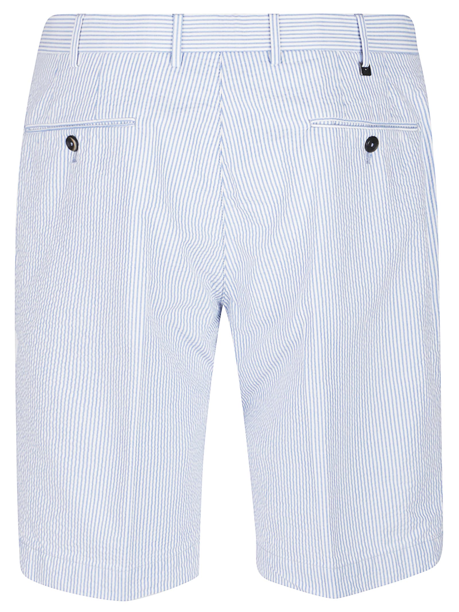 Pt Torino Striped Cotton Shorts