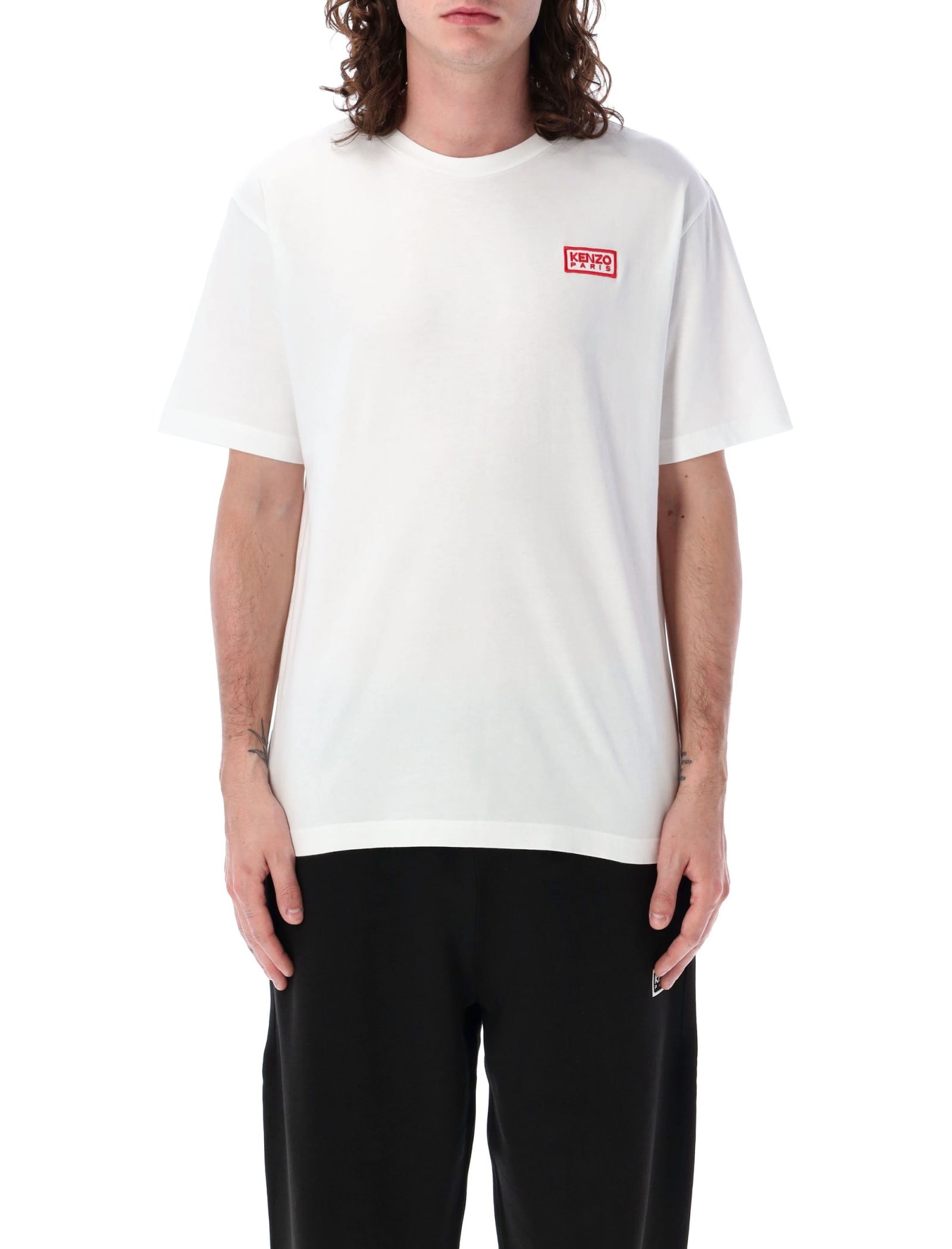 Shop Kenzo Bicolor Kp Classic T-shirt In Off White