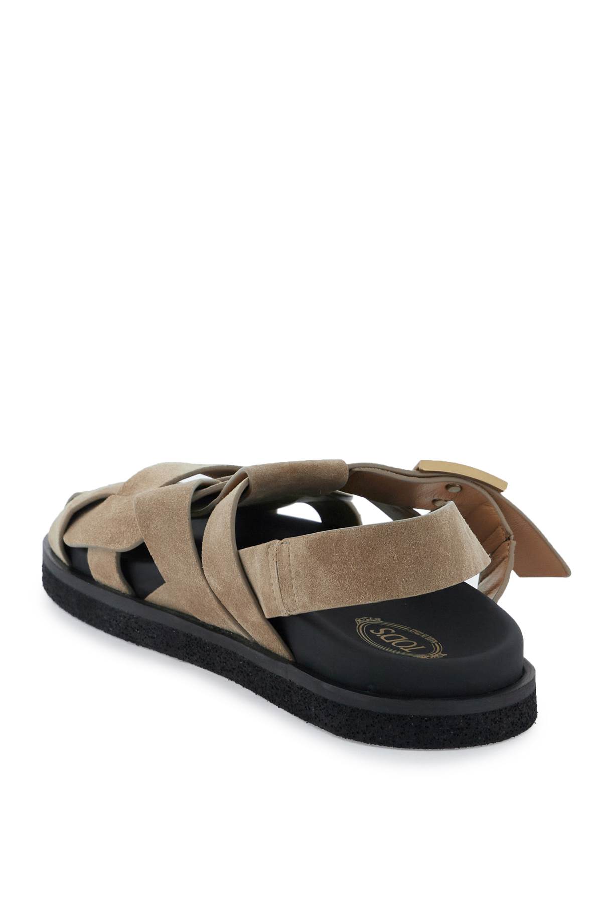 Shop Tod's T Timeless Sandals In Beige