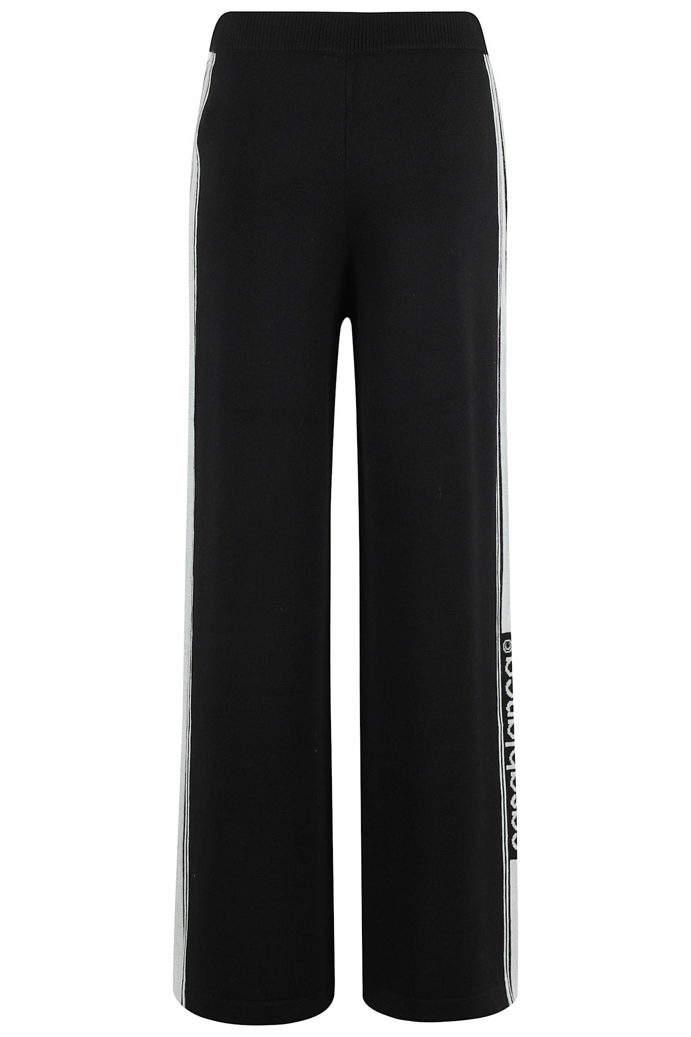 Casablanca Merino Wool Jogger Pants With Zippered Pockets In Black