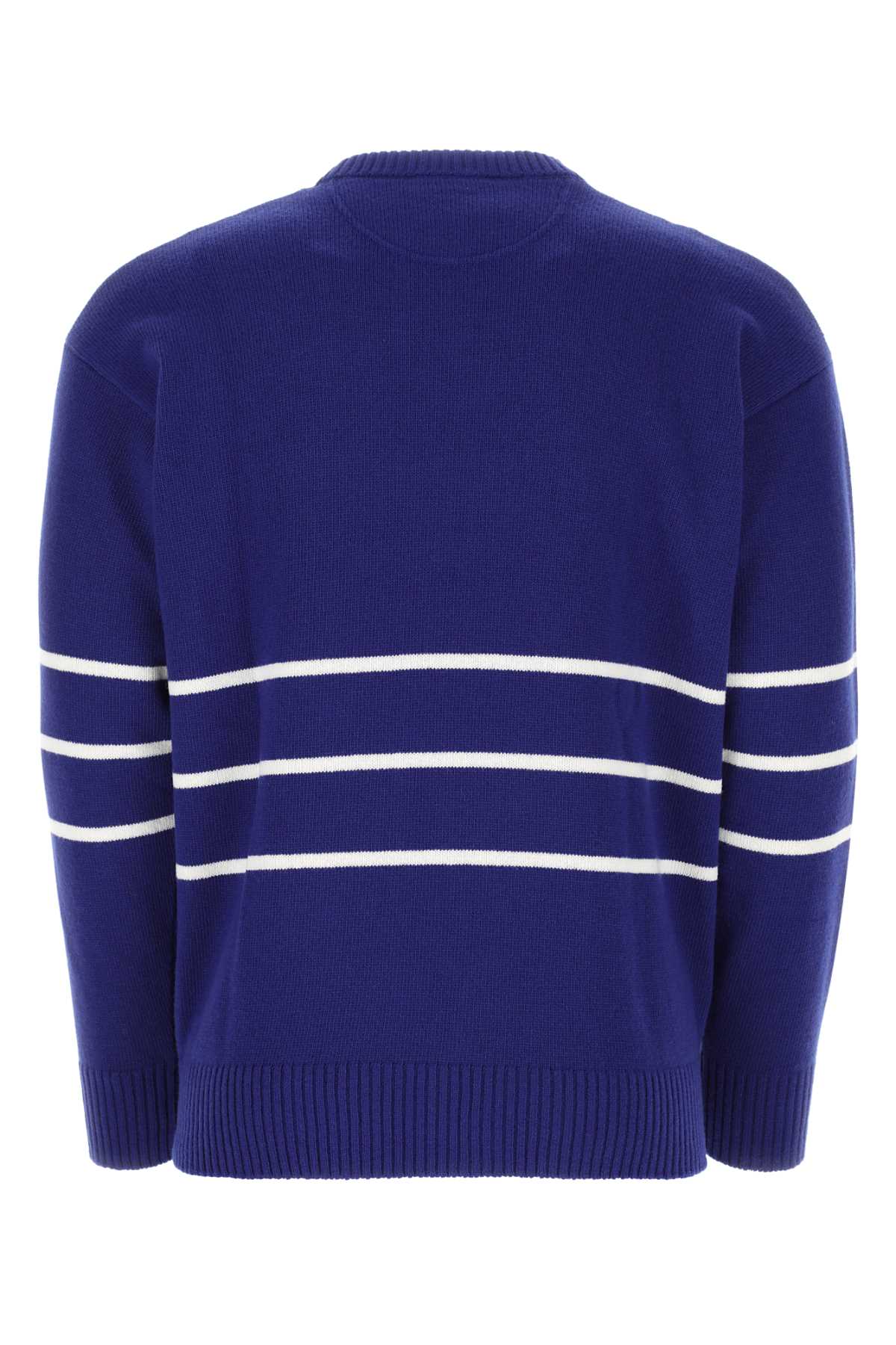 Shop Valentino Blue Wool Sweater In Uzq