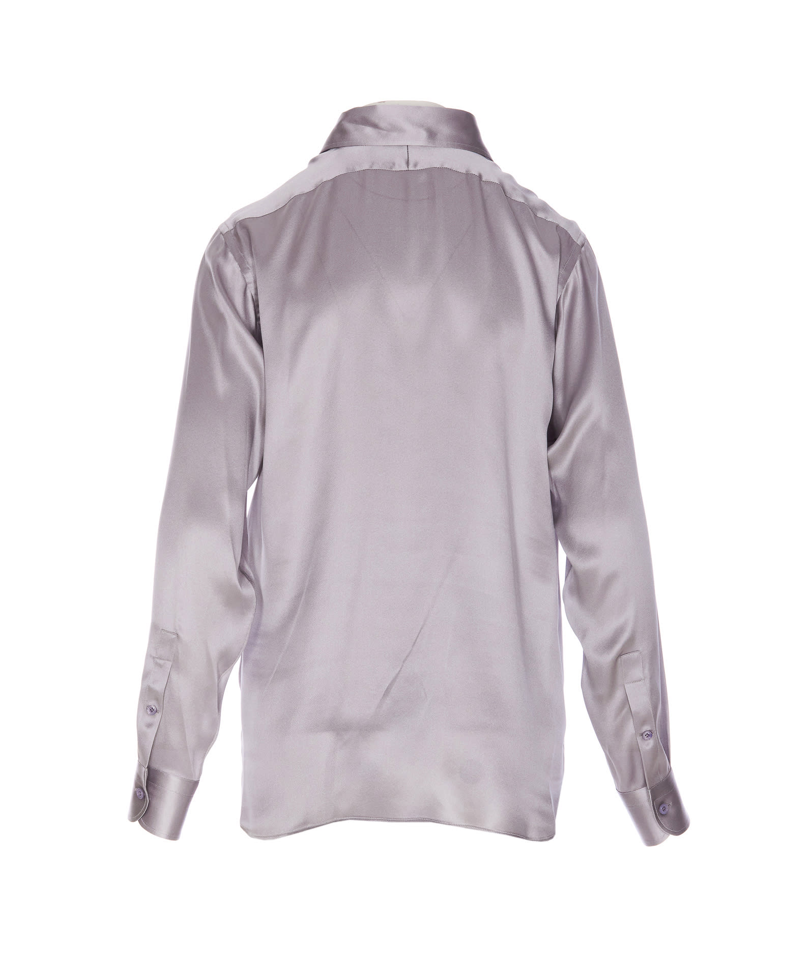 Shop Tom Ford Silk Shirt In Grey