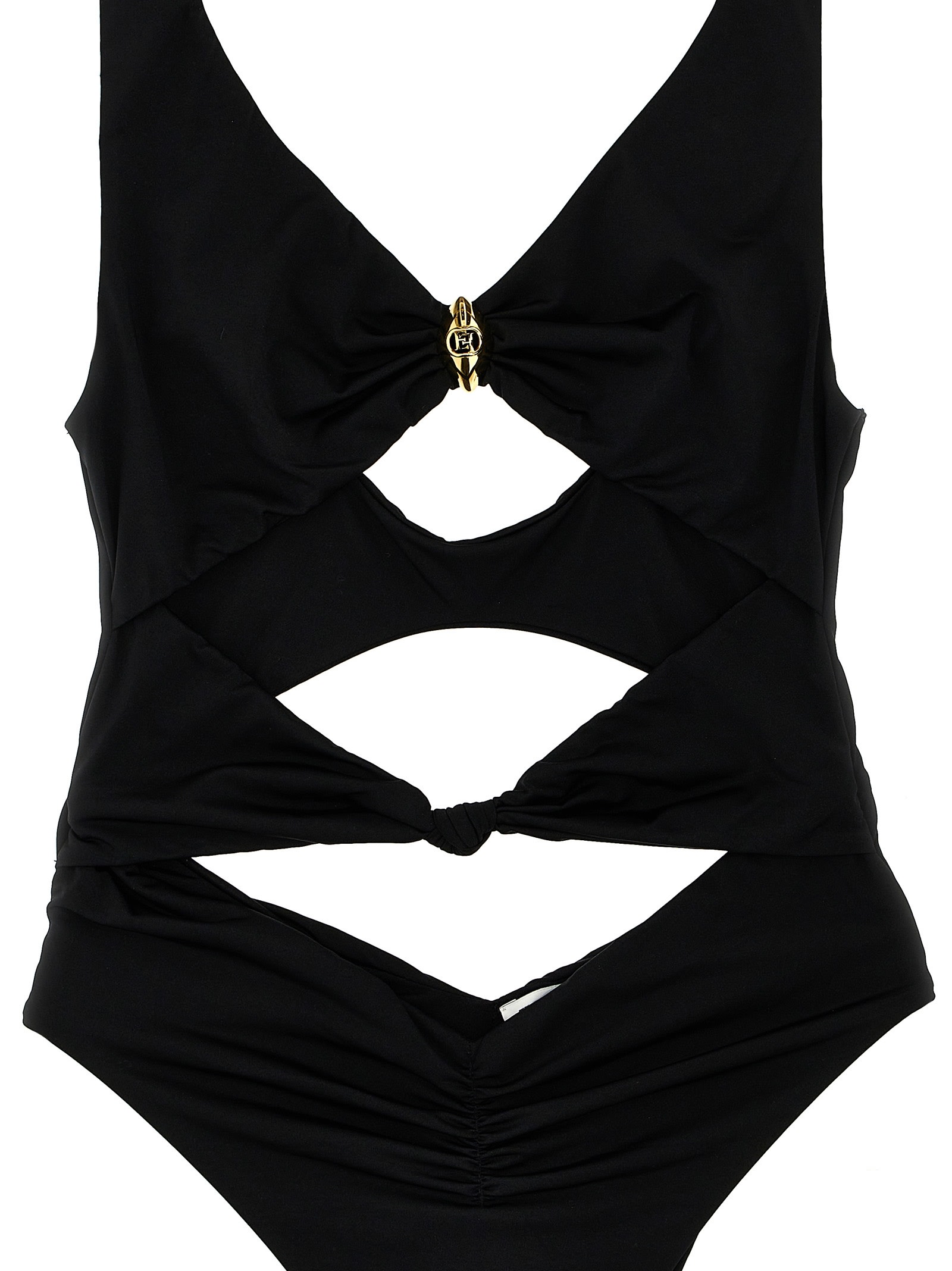 ELISABETTA FRANCHI KNOT ONE-PIECE SWIMSUIT