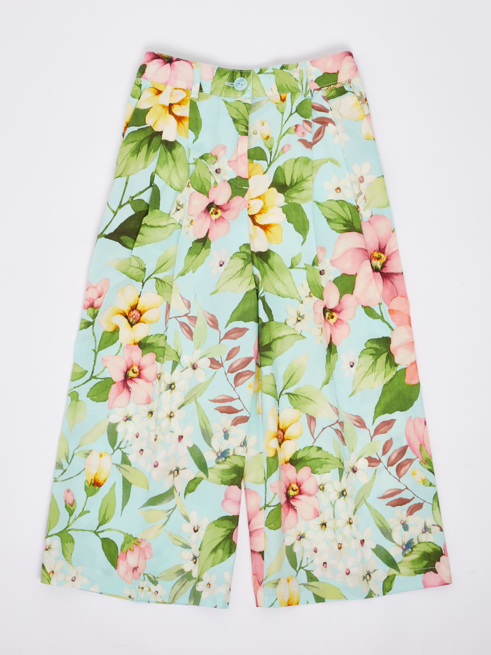 Twinset Trousers Trousers In Verde Acqua-fantasia