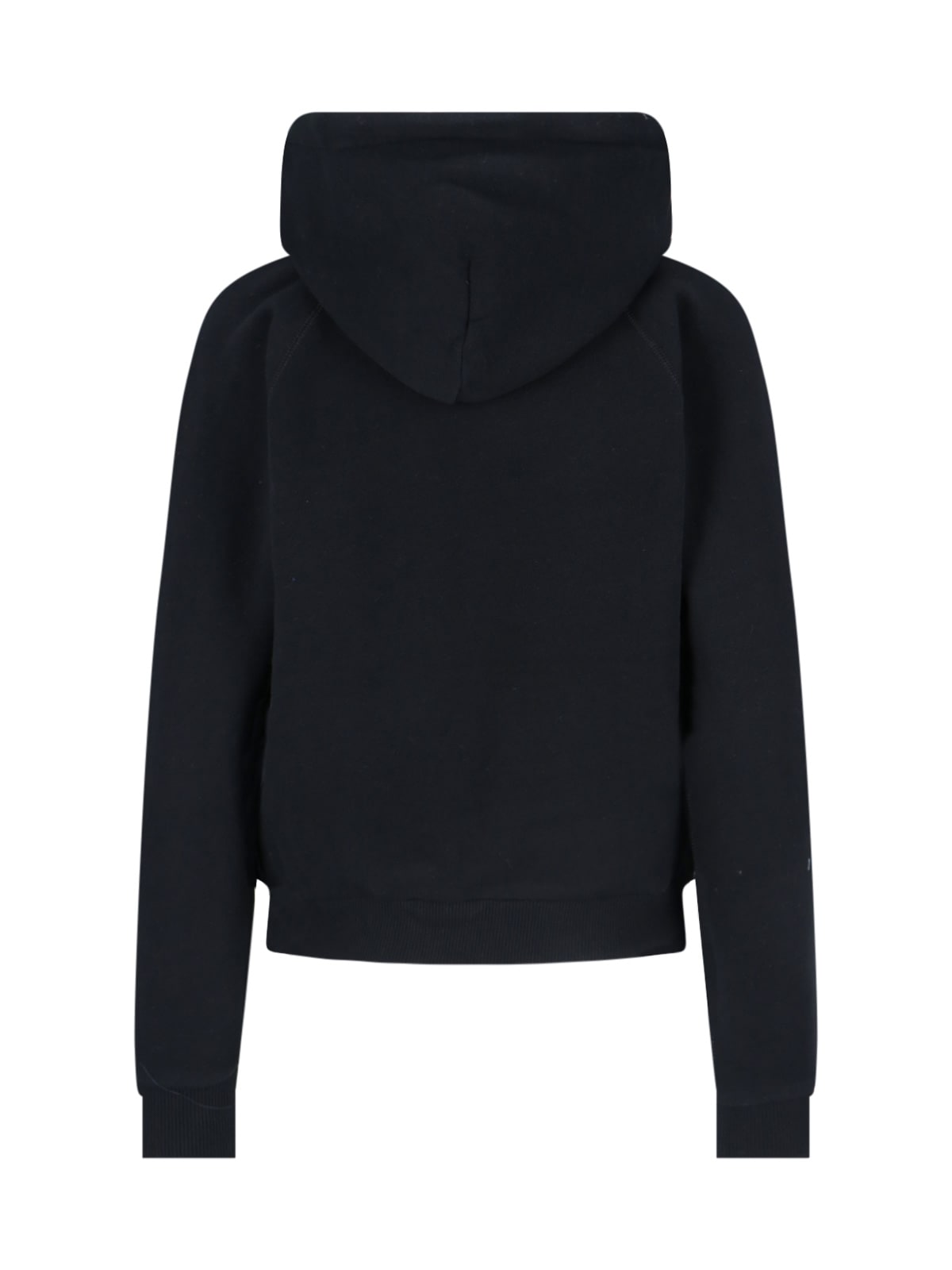 Ralph Lauren Shrunken Fit Fleece Hoodie In Black