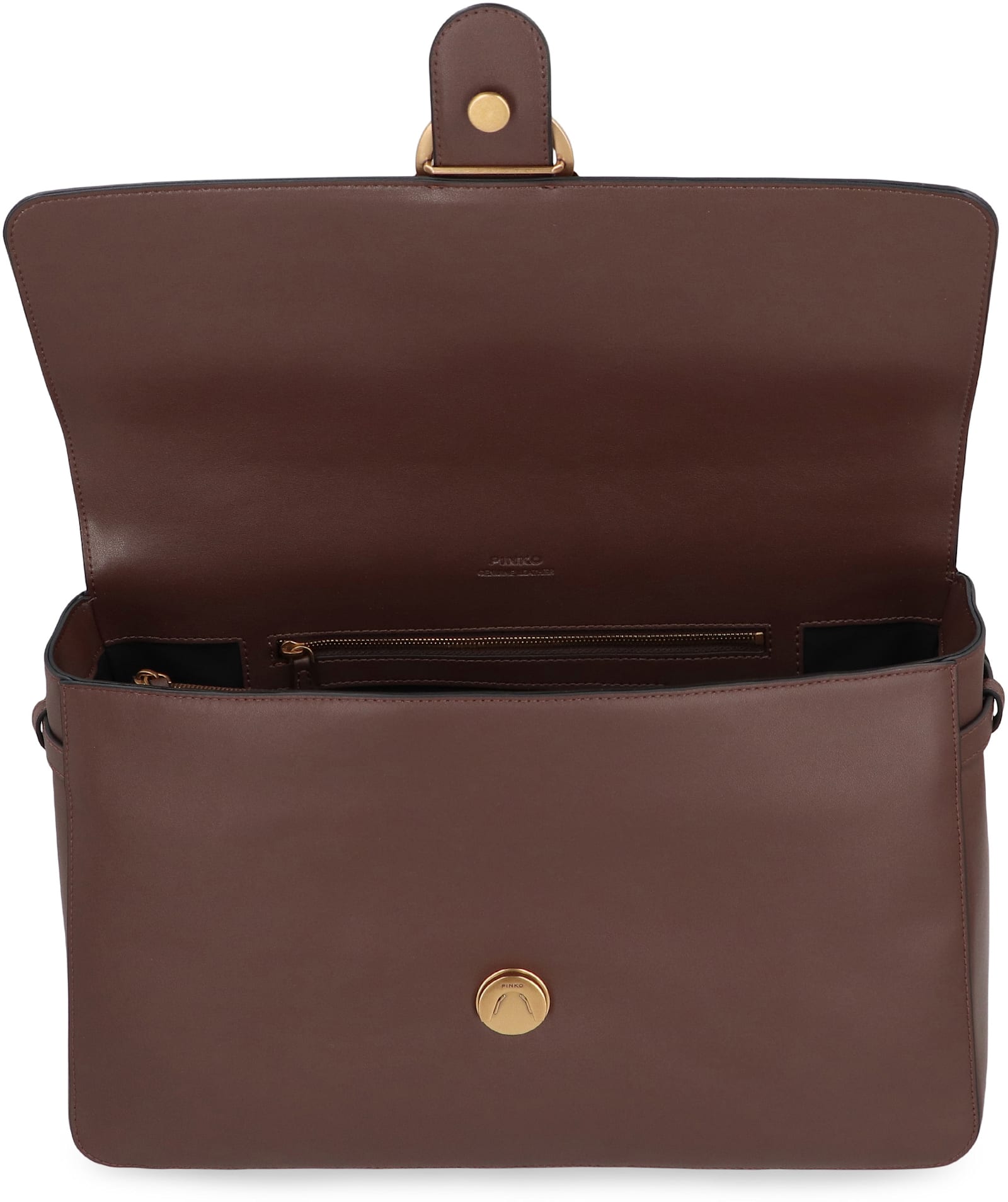 Pinko Maxi Love Bag Slouchy Shoulder Bag In Leather In Brown