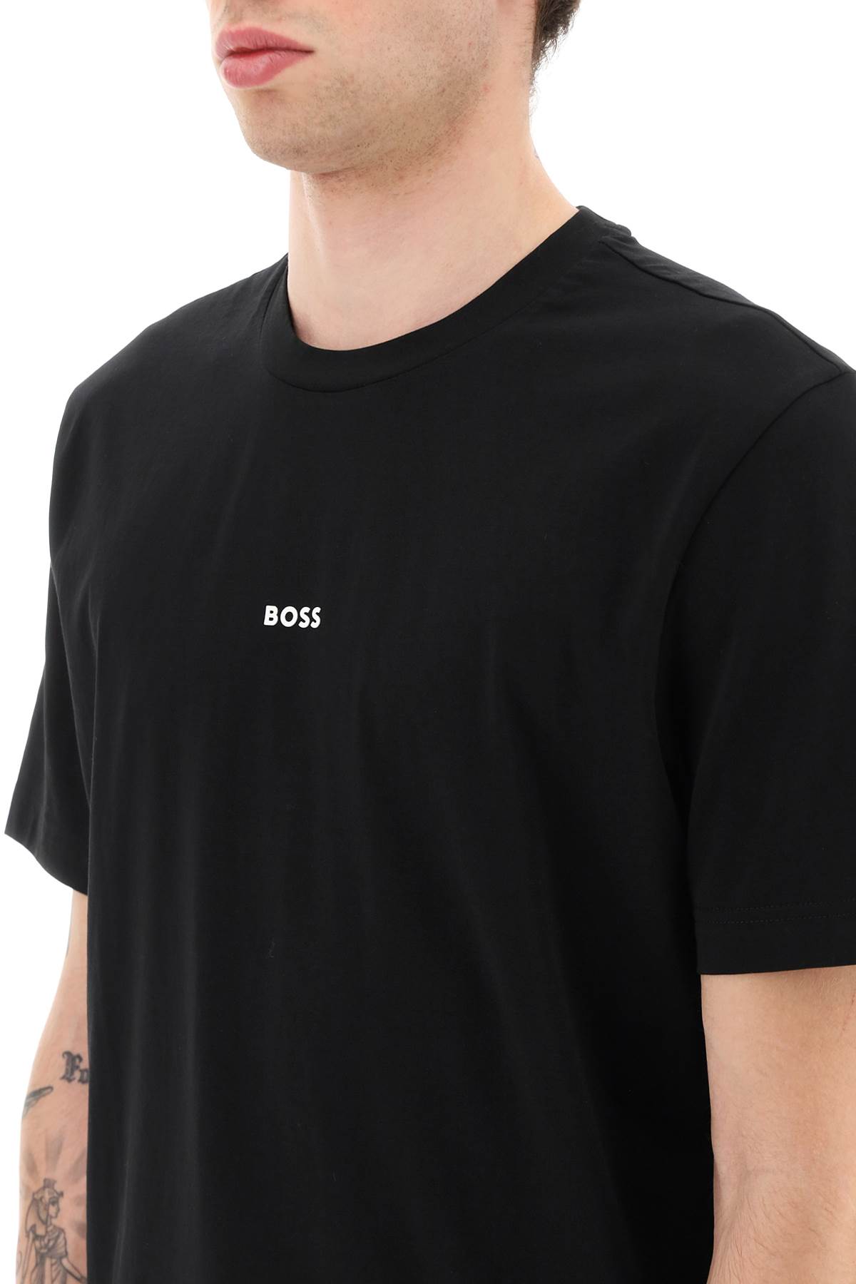 Shop Hugo Boss Tchup Relaxed Fit T-shirt In Black (black)