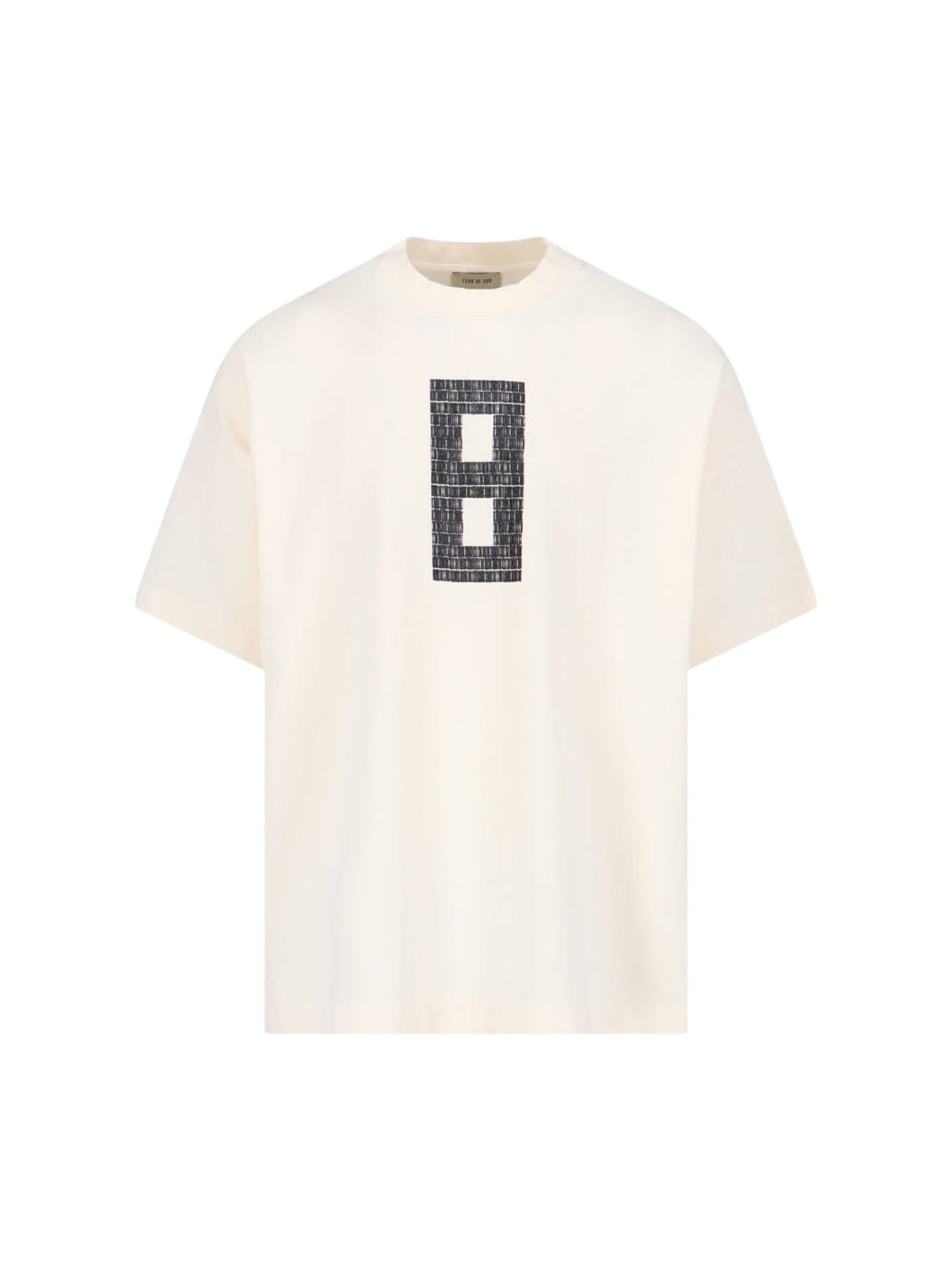 Shop Fear Of God T-shirt Oversize In Crema