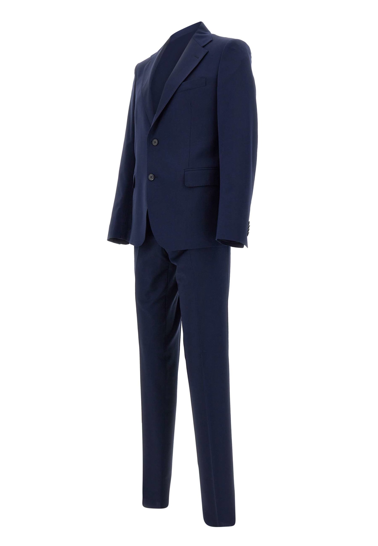 Shop Brian Dales Two-piece Wool Blend Suit In Blue