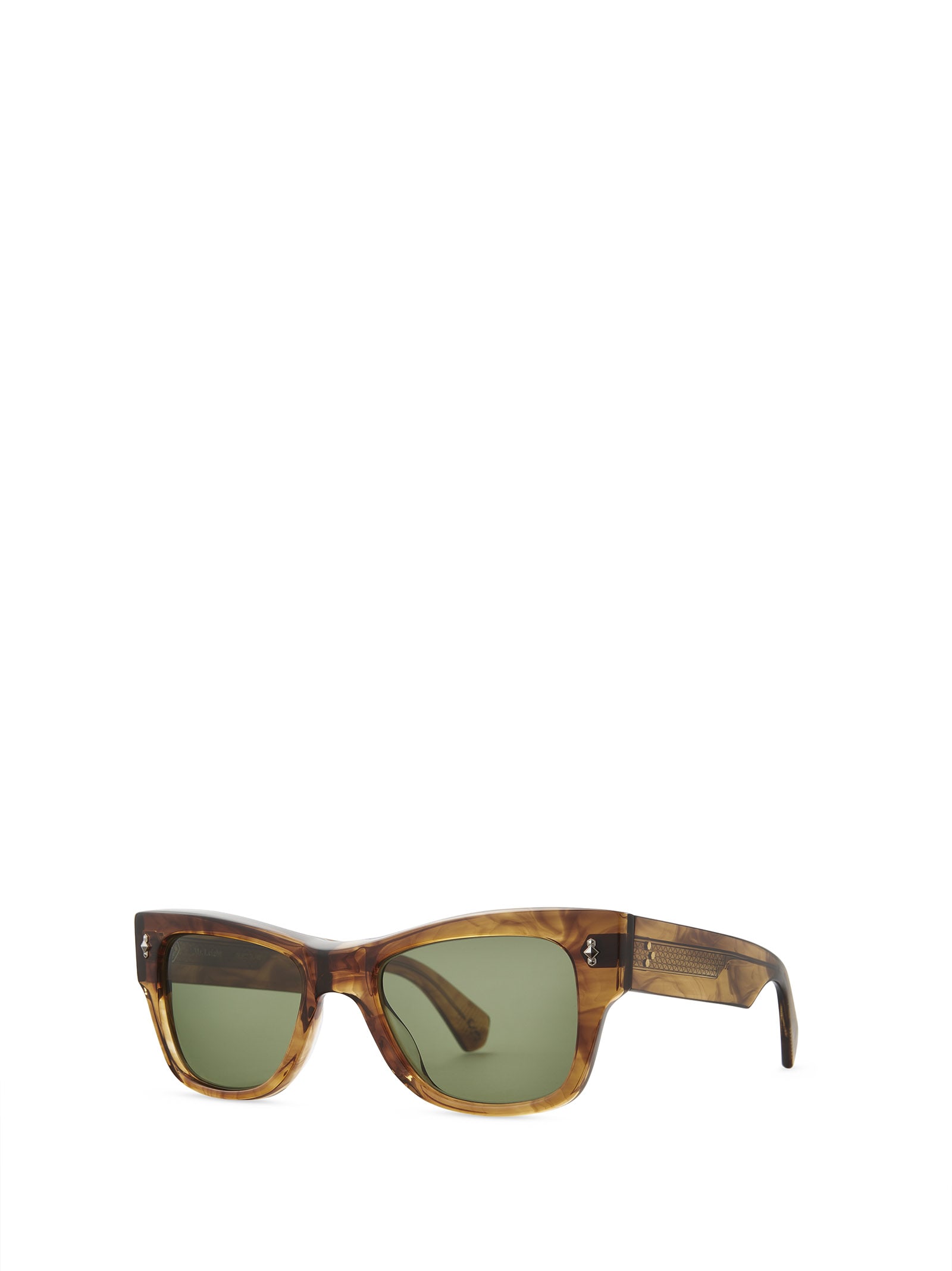 Shop Mr Leight Duke S Marbled Rye-12k White Gold Sunglasses