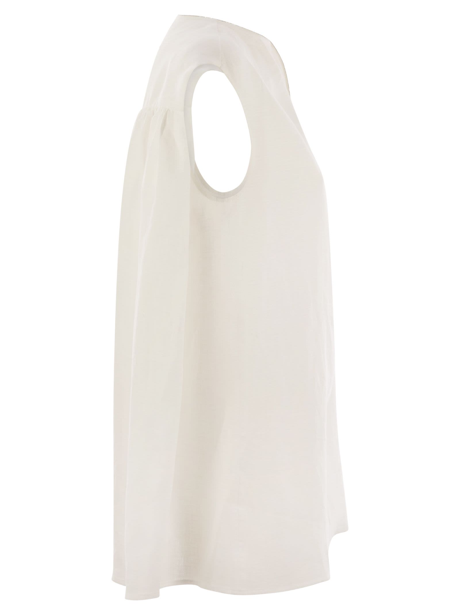 Fabiana Filippi Linen Blouse In White