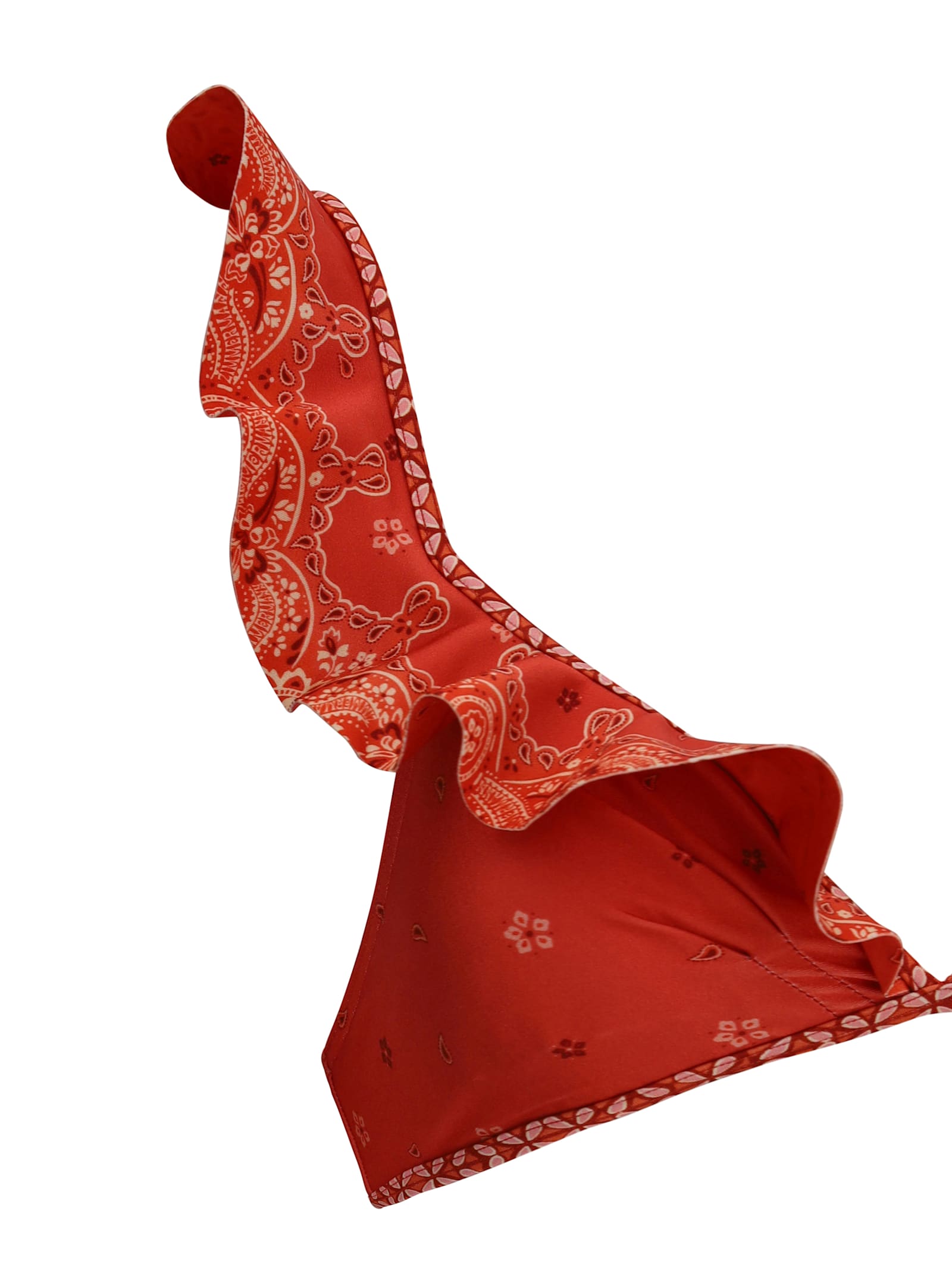 Zimmermann Bandana Printed Lucky Frill Bikini In Red