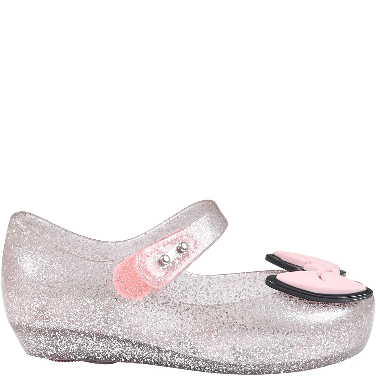 Melissa Kids' Clear Ballet Flats For Girl With Bow In Transparent
