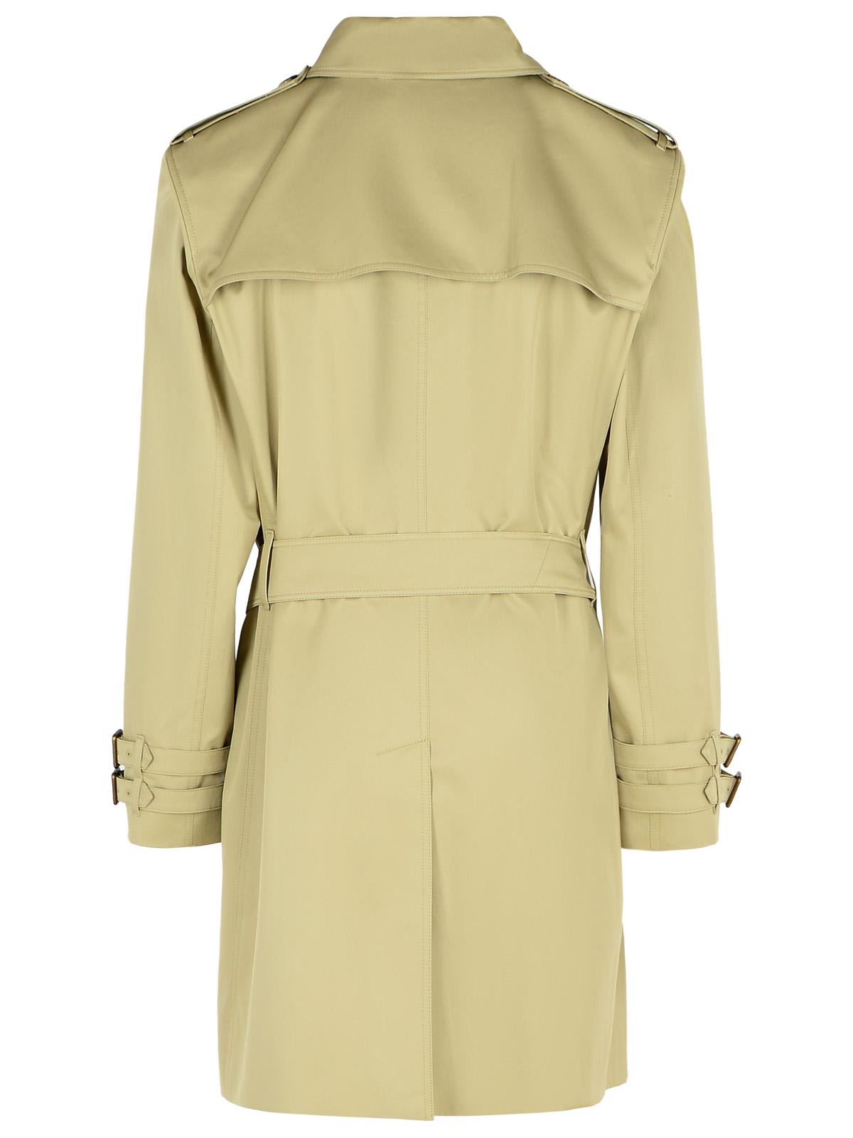 Burberry Medium Cotton Gabardine Trench Coat In Green