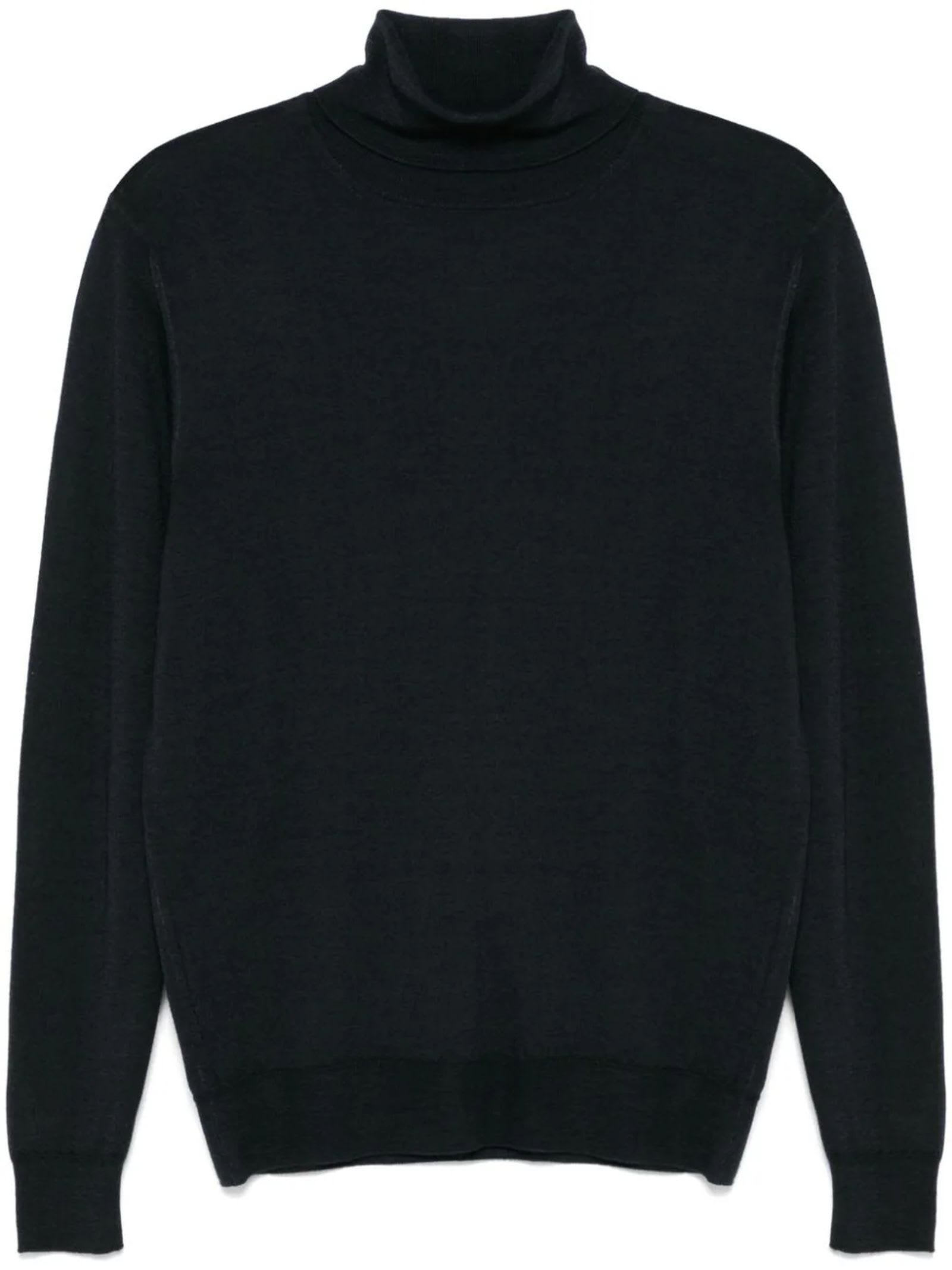 Shop Fedeli Midnight Blue Merino Wool Sweater