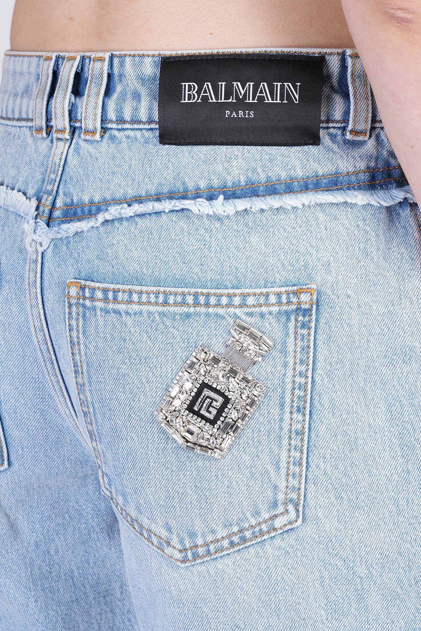 Balmain Jeans In Blue Cotton In Blue