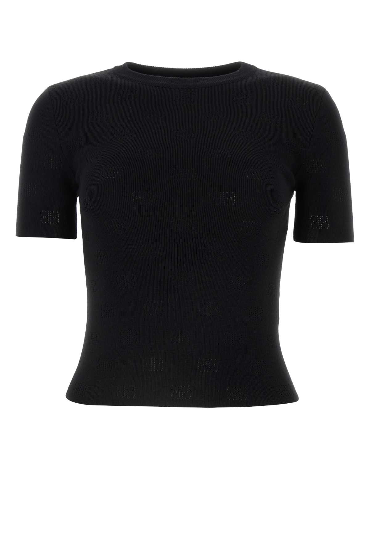 Shop Balenciaga Black Wool Blend Sweater