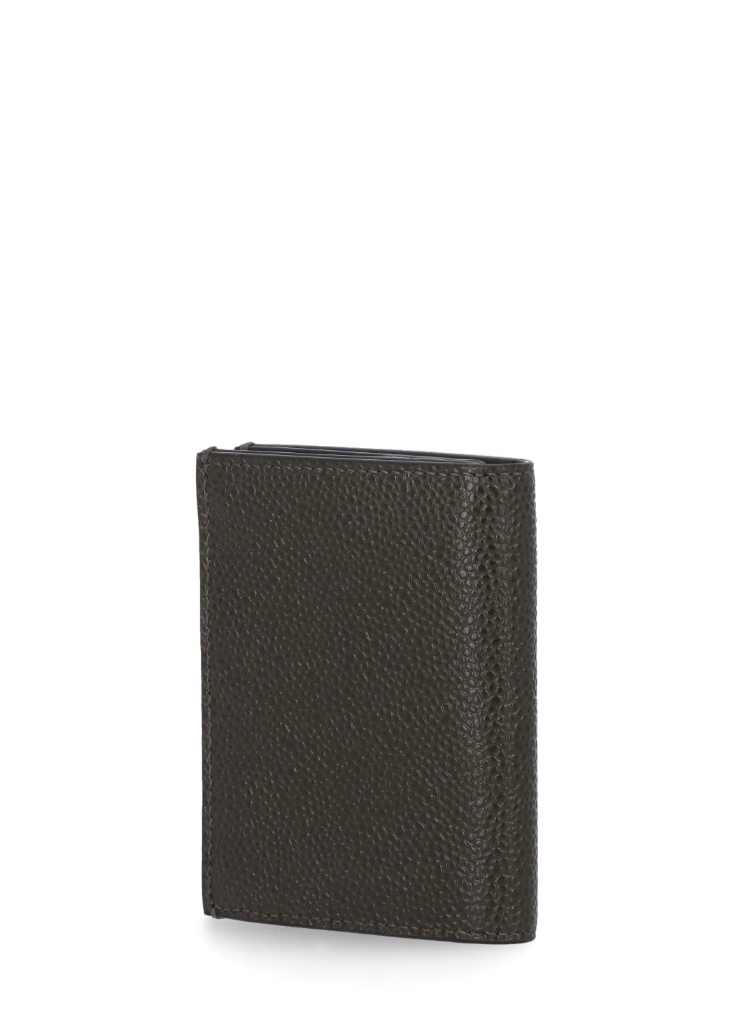 Thom Browne Pebble Grain Card Holder In Black