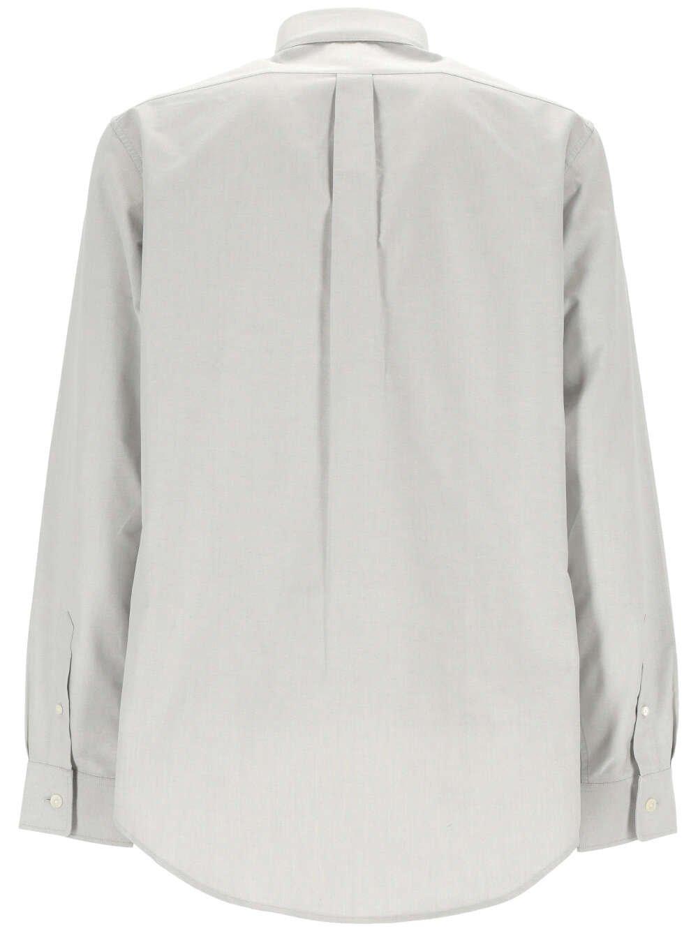 Shop Givenchy 4g Embroidered Long-sleeved Shirt In Grey