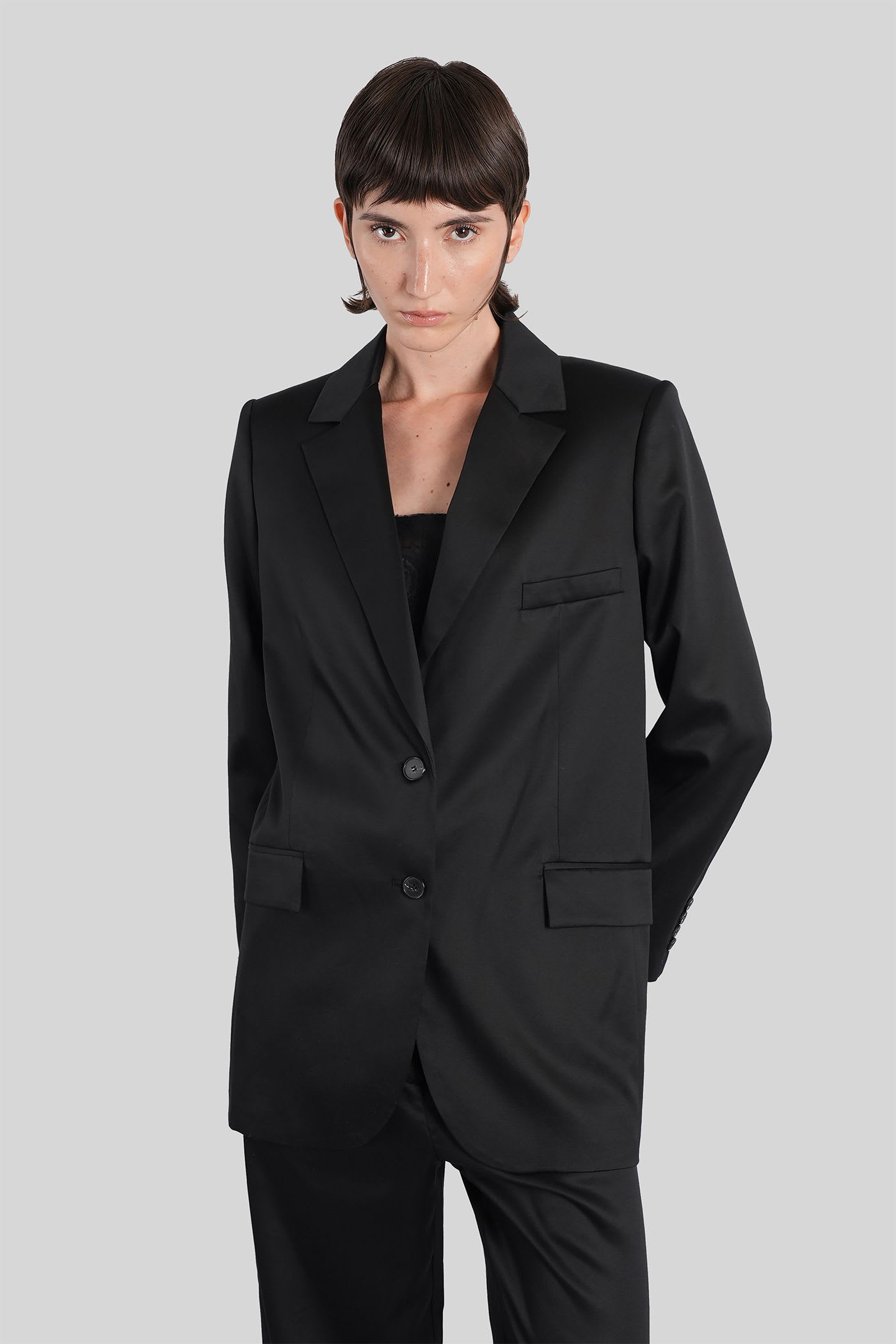 Iro Douny Blazer In Black Wool And Polyester In Black