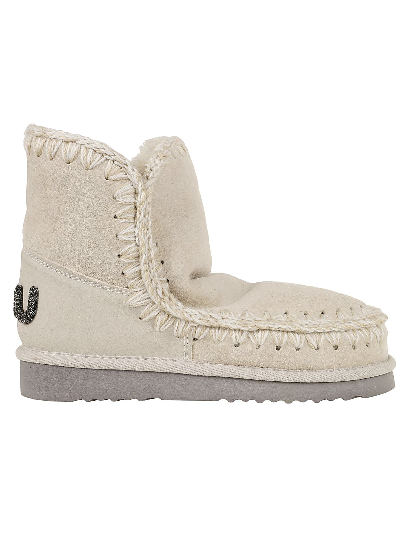 Shop Mou Eskimo 18 Glitter Logo In Chlk Chalk