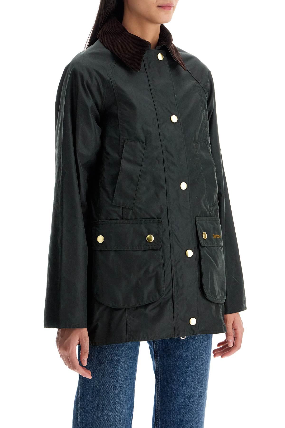 Barbour Modern Beadnell Waxed In Sage/ancient (green)