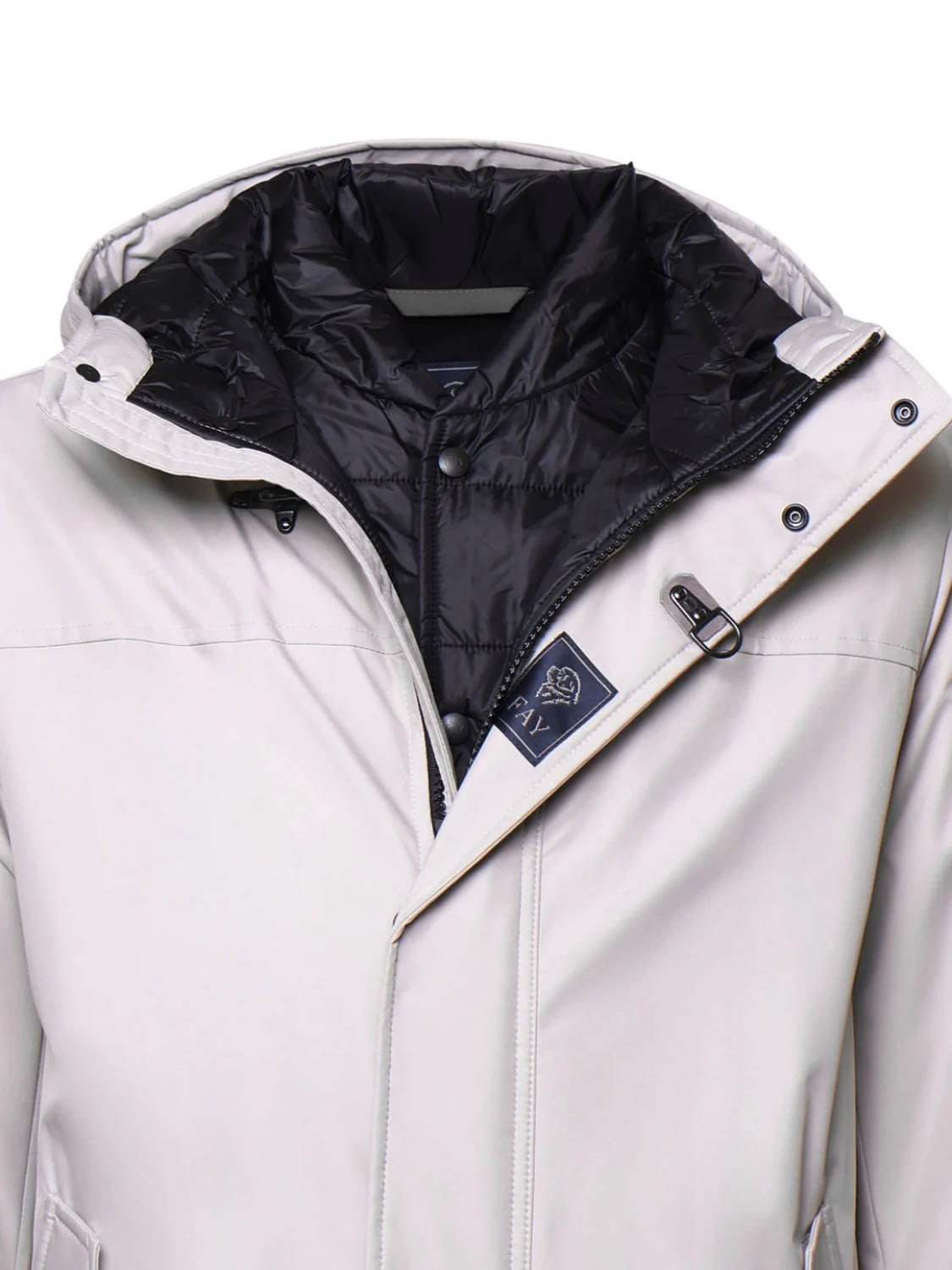 Fay Stretch Nylon Jacket In Blue