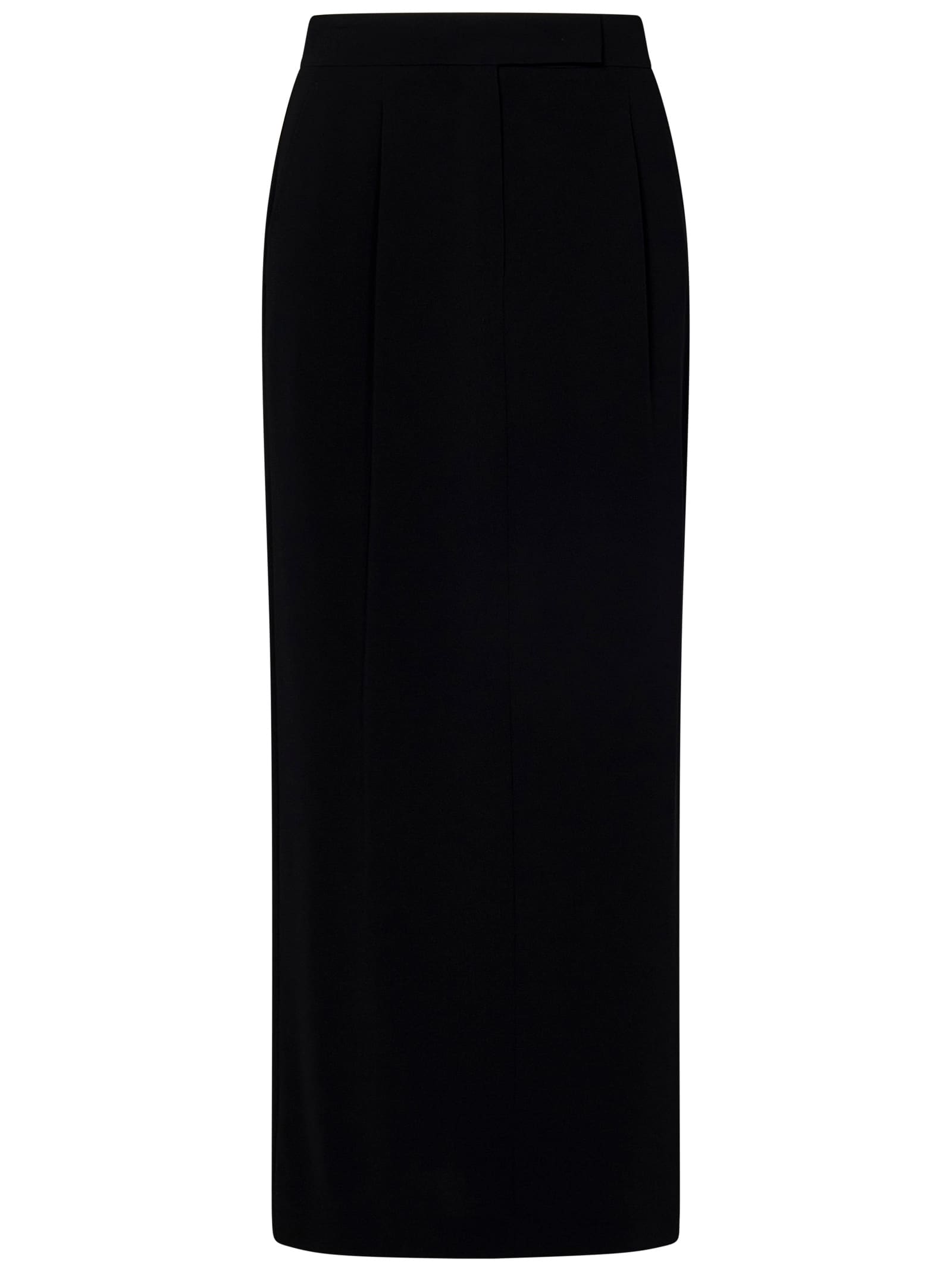 Shop Max Mara Maxmara Studio Lemma Long Skirt In Black