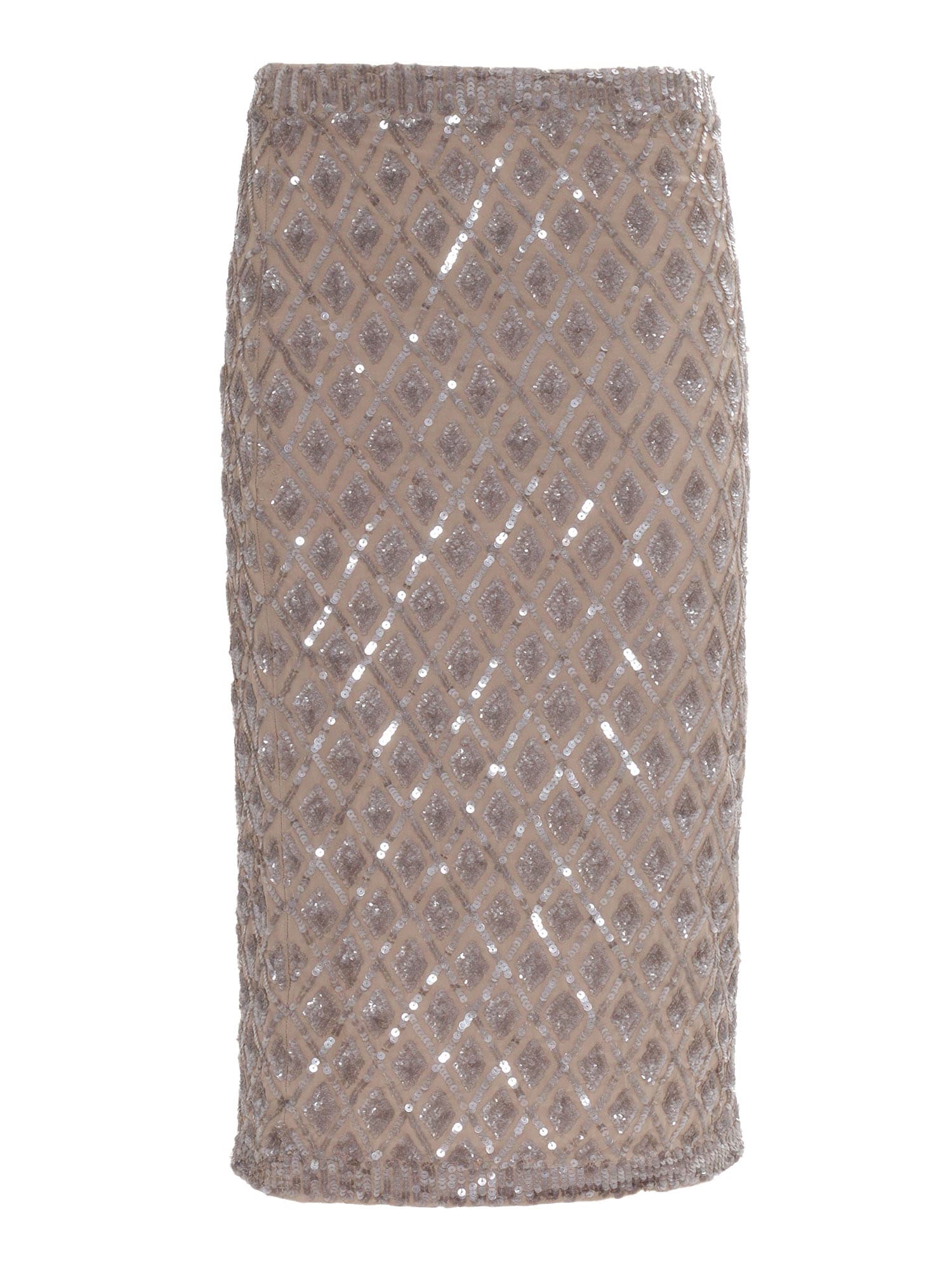 P.a.r.o.s.h Gild Skirt In White